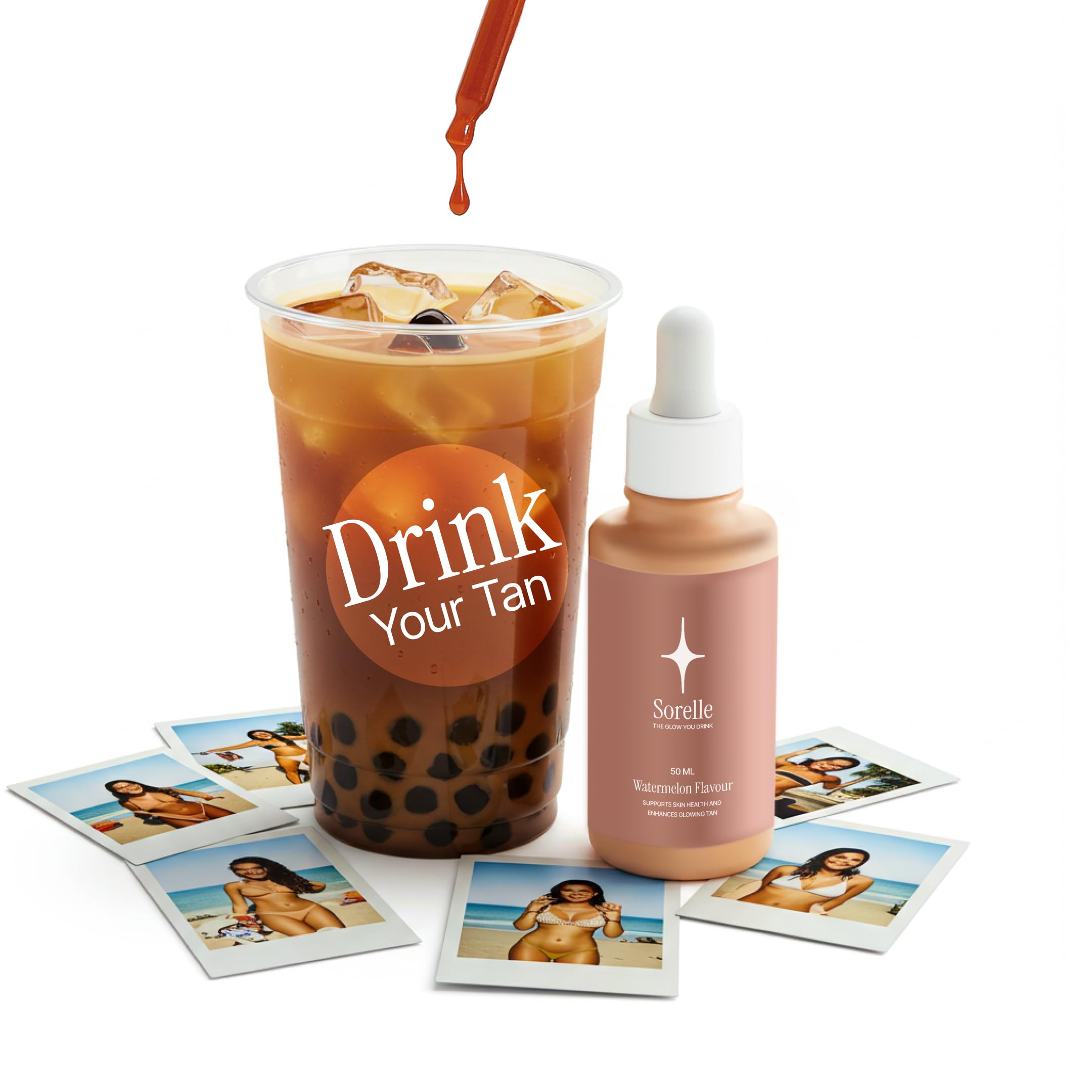 Sorelle Tanning Drops to Drink - 100% Natural, Drinkable Sunless Tan (50ML)