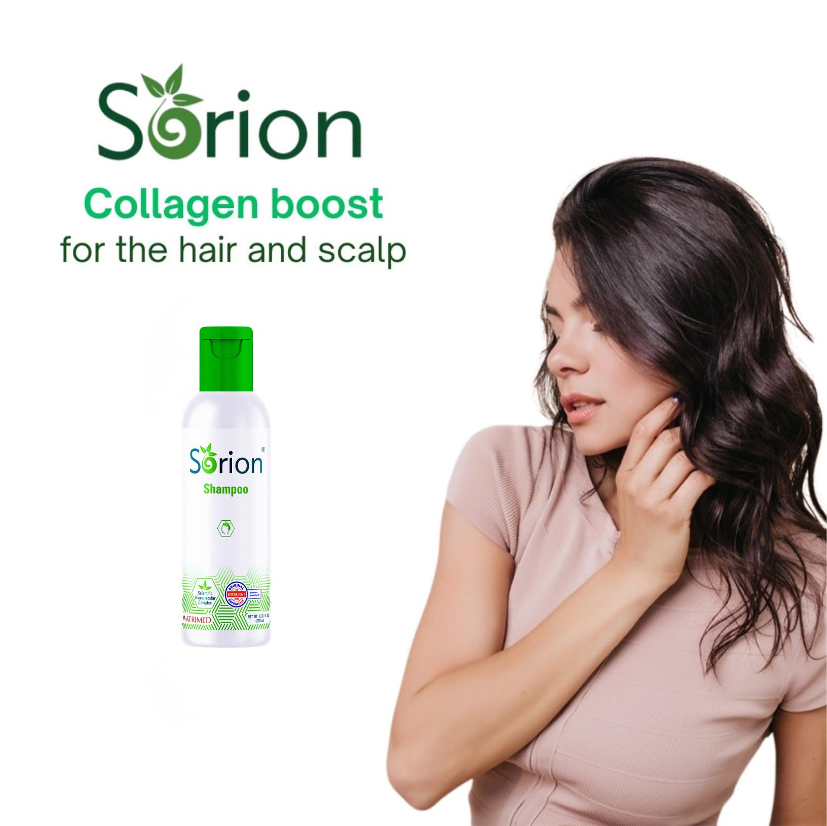 Sorion Collagen-Boost Shampoo with Coconut Oil and Pala Indigo | Gentle Scalp Care
