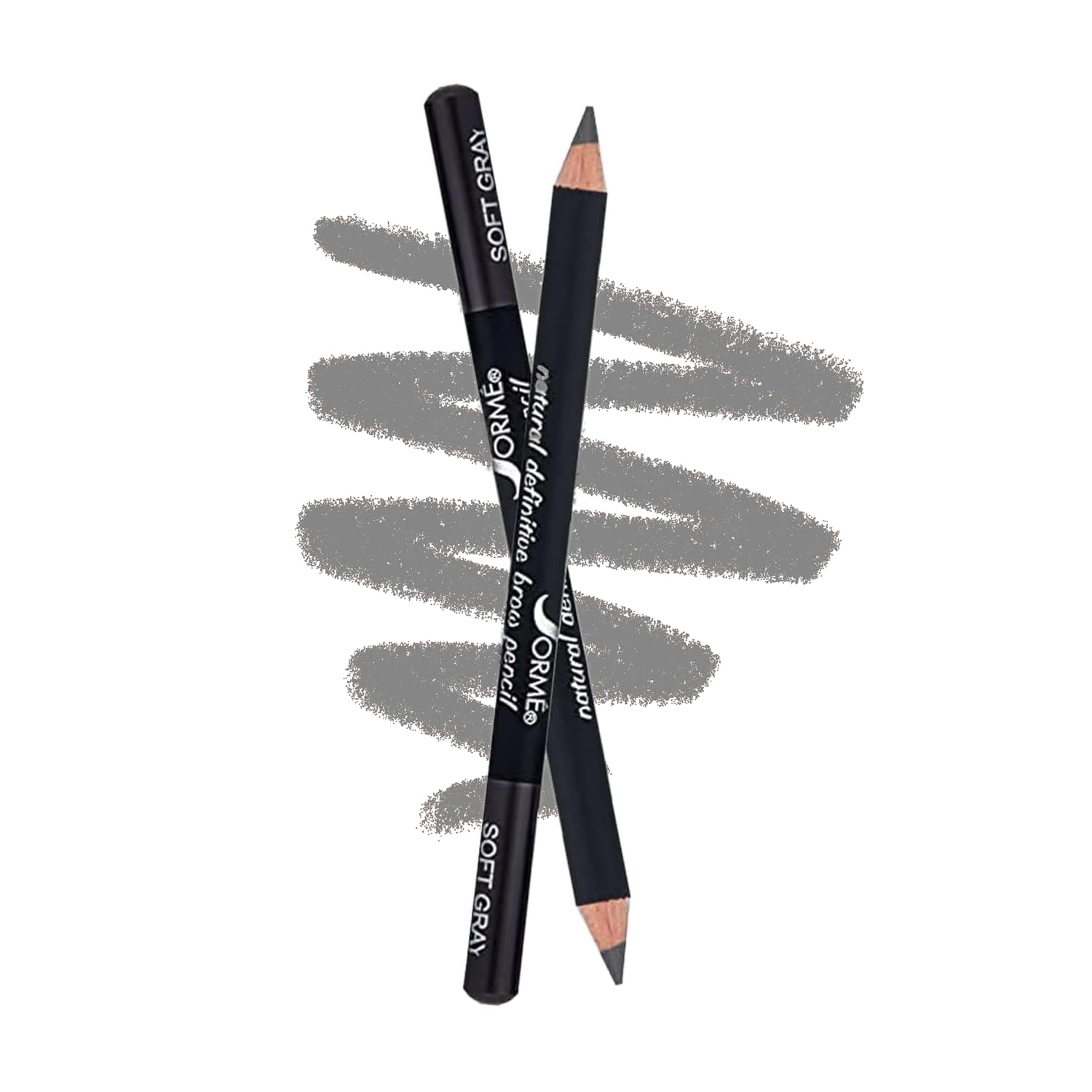 SORMÉ Waterproof Eyebrow Pencil – Soft Gray 0.04 oz | Dual-Ended Pencil & Brush