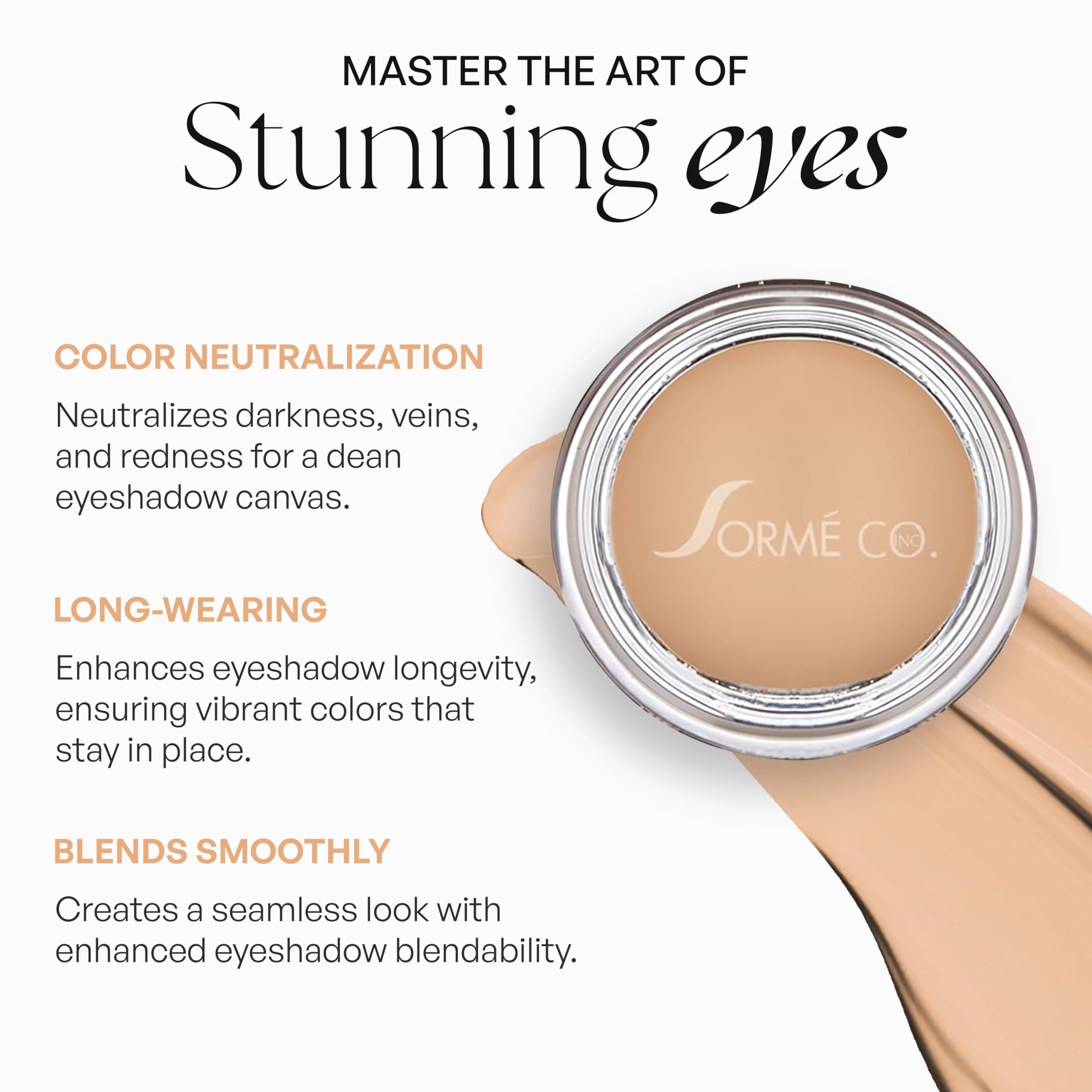 SORMÉ PRO Under Shadow Primer - Smooth, Crease-Resistant Eye Shadow Base