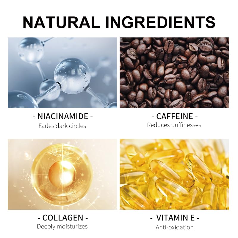 SORYA Caffeine Eye Cream for Dark Circles & Puffiness – Anti-Aging Day & Night Formula with Niacinamide & Peptides