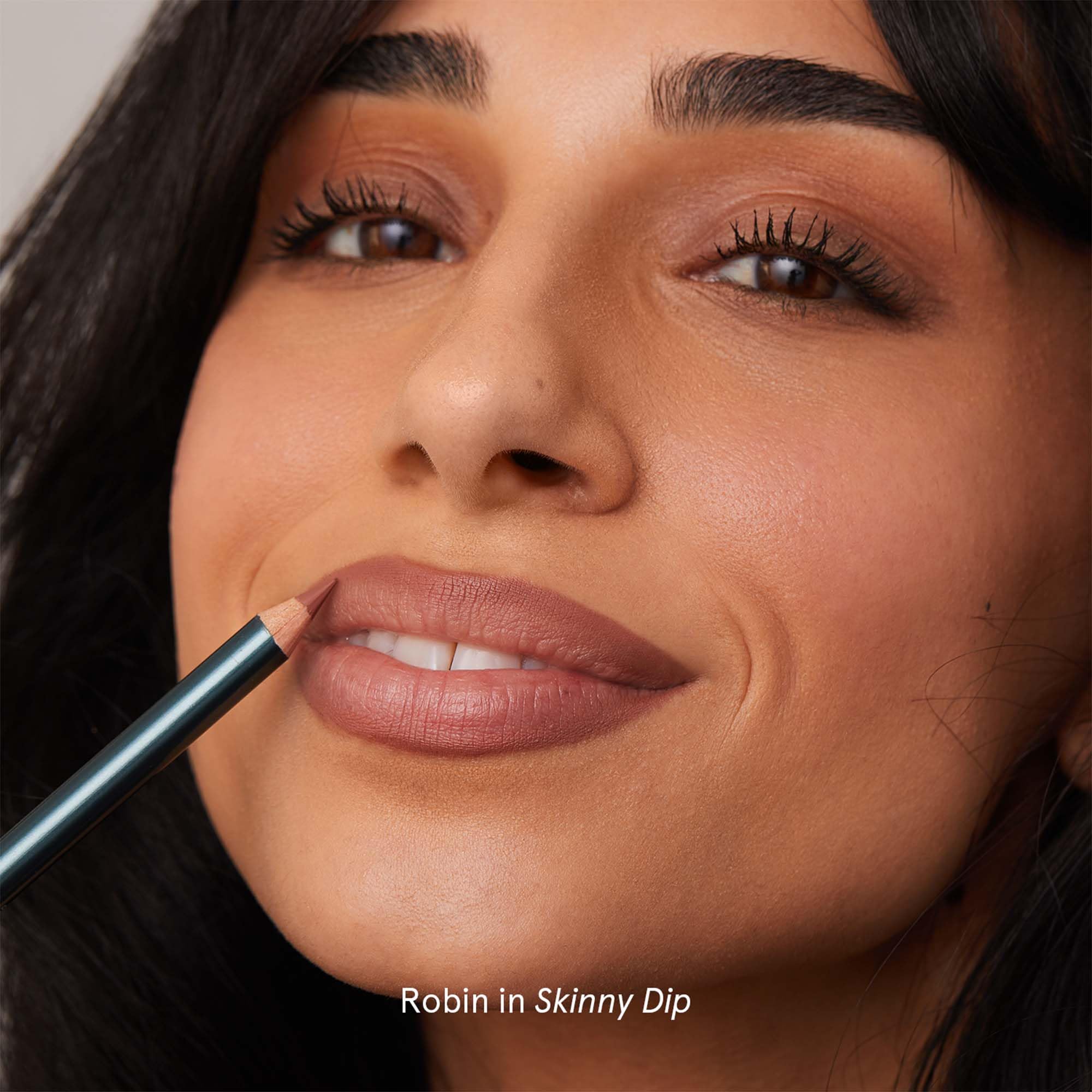 SOSHE Beauty Soft Glide Lip Liner Skinny Dip Cool Nude | Hydrating, Smooth, Cruelty-Free, Plastic Negative