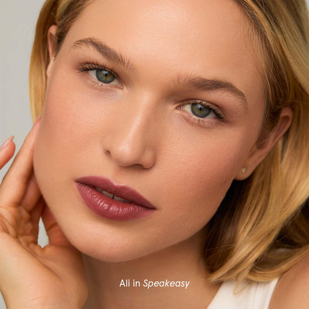 SOSHE Beauty Ceramide Refillable Lip Silk – Speakeasy Dusty Mauve | Cruelty-Free, Plastic Negative