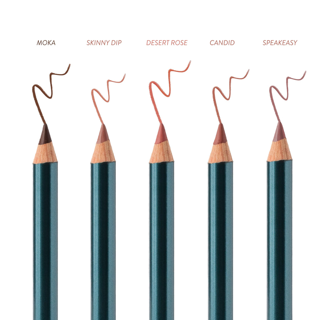 SOSHE Beauty Soft Glide Lip Liner Skinny Dip Cool Nude | Hydrating, Smooth, Cruelty-Free, Plastic Negative