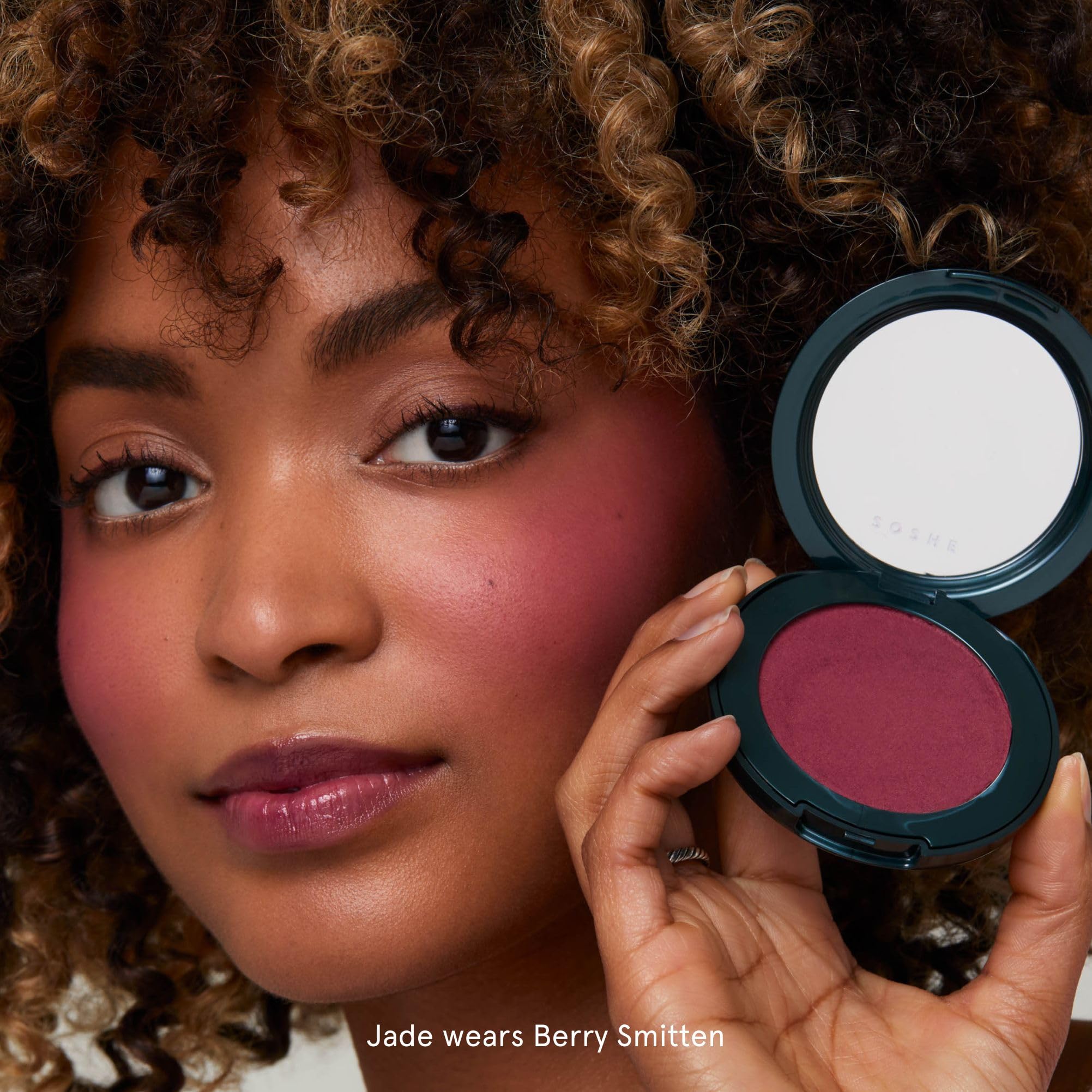 SOSHE Beauty - Blurring Pillow Blush Refill in Berry Smitten | Cream-to-Powder, Skin-Loving Formula