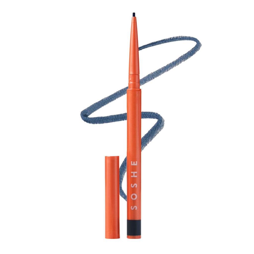 SOSHE Beauty - Waterproof Precision Eyeliner | 1.5mm Gel Liner | Memories of Blue Navy | Refillable & Cruelty-Free