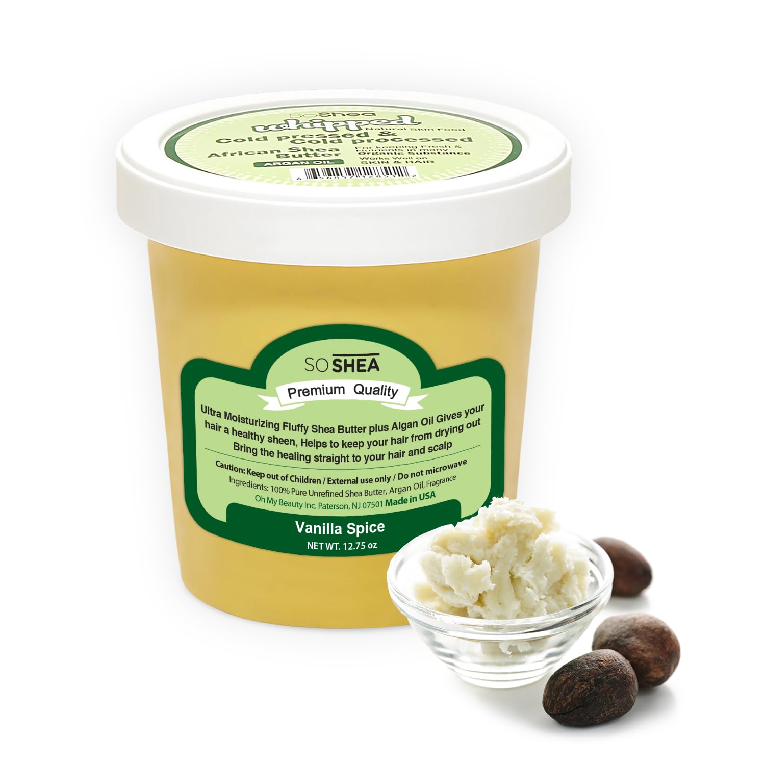 SoShea Beurre Karite Chantilly Vanille Epicee – Hydratation Durable | 326 g | Vegan