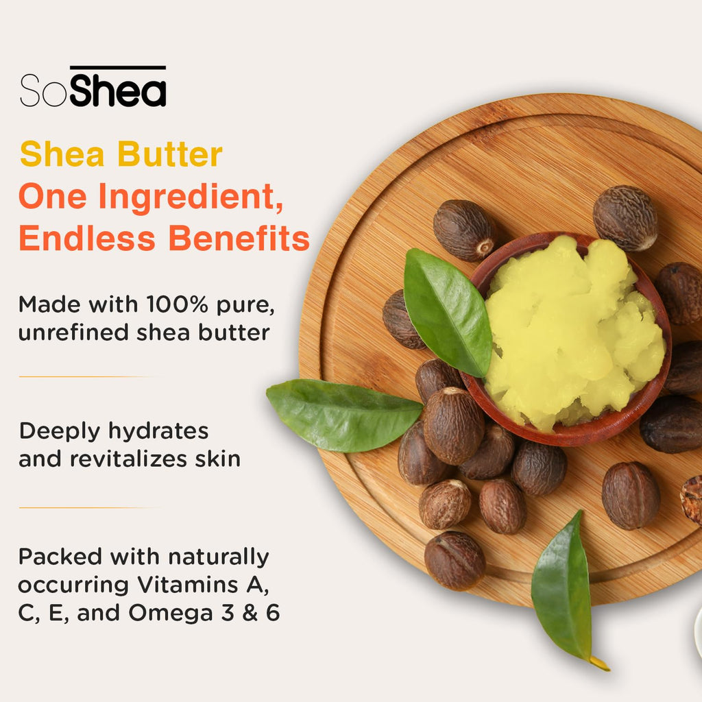 SoShea Whipped Shea Butter Musk – Deep Moisture, 100% Ghana Shea, Vegan, 11.5oz