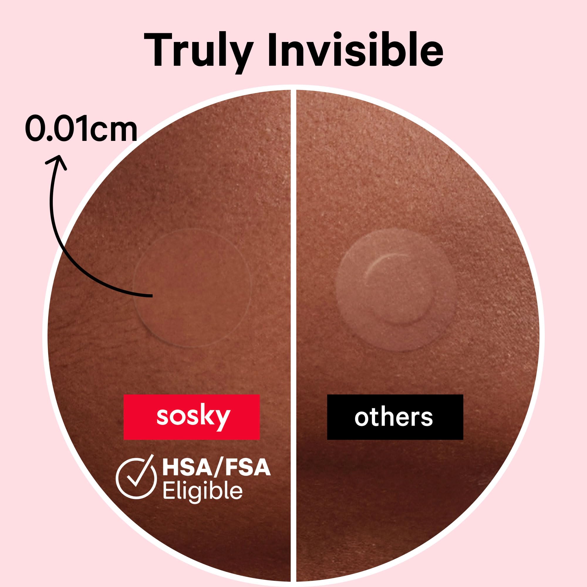Sosky Pimple Patches – Invisible Hydrocolloid Acne Patches, FSA/HSA Eligible, 144 Count