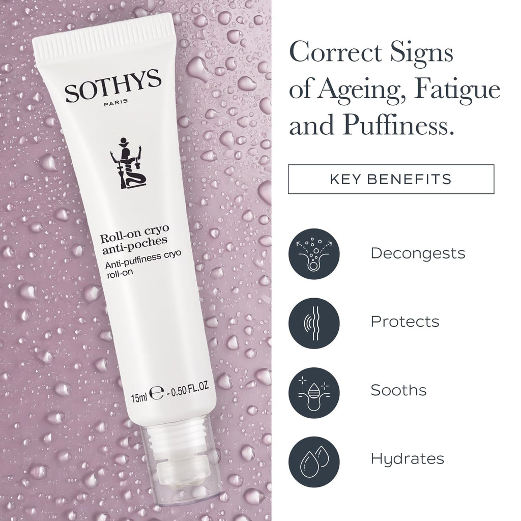 SOTHYS Anti-Puffiness Cryo Roll-On | Eye Roller for Dark Circles