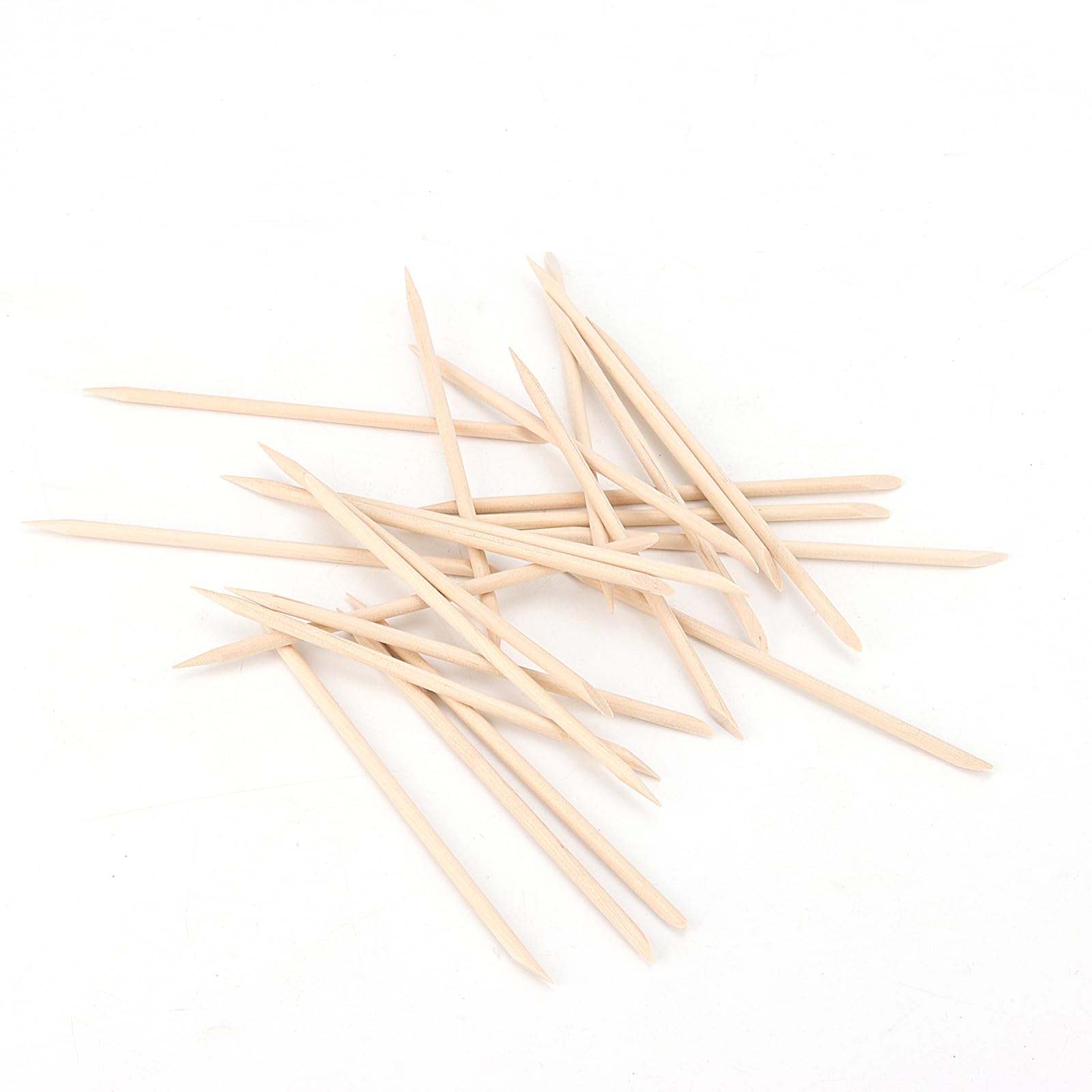 SOUJAP Orange Wood Nail Sticks – 2000 Dual-Ended Cuticle Pushers for Manicure & Pedicure