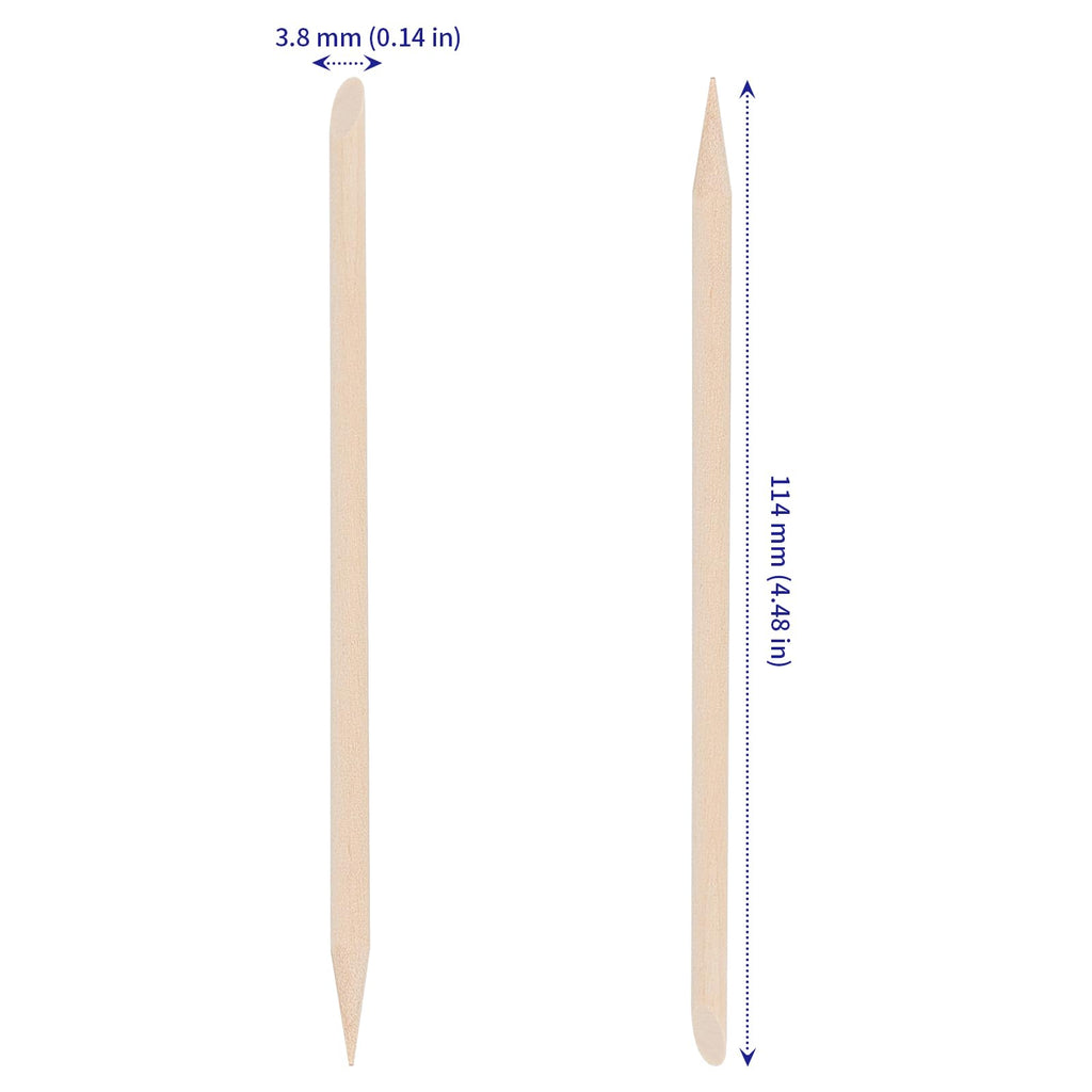 SOUJAP Orange Wood Nail Sticks – 2000 Dual-Ended Cuticle Pushers for Manicure & Pedicure