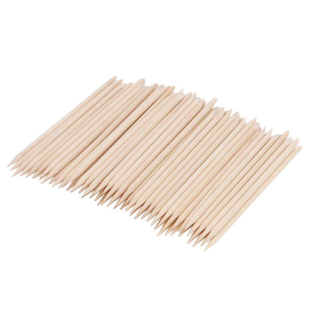SOUJAP Orange Wood Nail Sticks – 2000 Dual-Ended Cuticle Pushers for Manicure & Pedicure