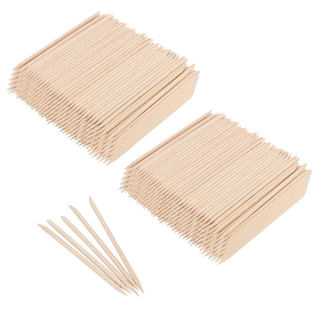 SOUJAP Orange Wood Nail Sticks – 2000 Dual-Ended Cuticle Pushers for Manicure & Pedicure