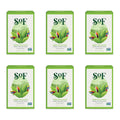 SoF Triple Milled Bar Soap – Coconut Oil & Organic Shea Butter | Vegan & Non-GMO | Green Tea Leaves, 6 oz Bar (Set of 6)