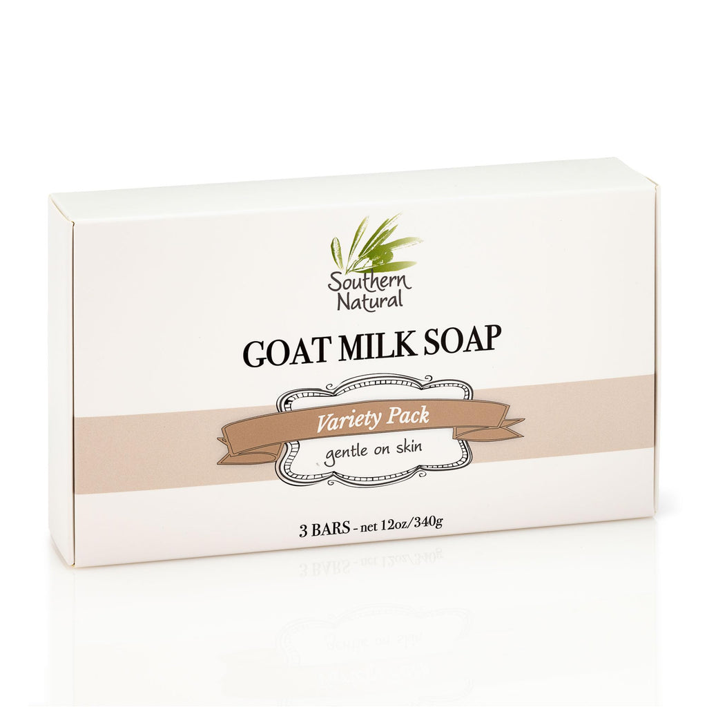 Southern Natural Goat Milk Soap Bar – Unscented Oatmeal & Honey | Castile & Unscented – Handmade for Dry, Sensitive Skin – 3 Pack (4-4.5 oz)