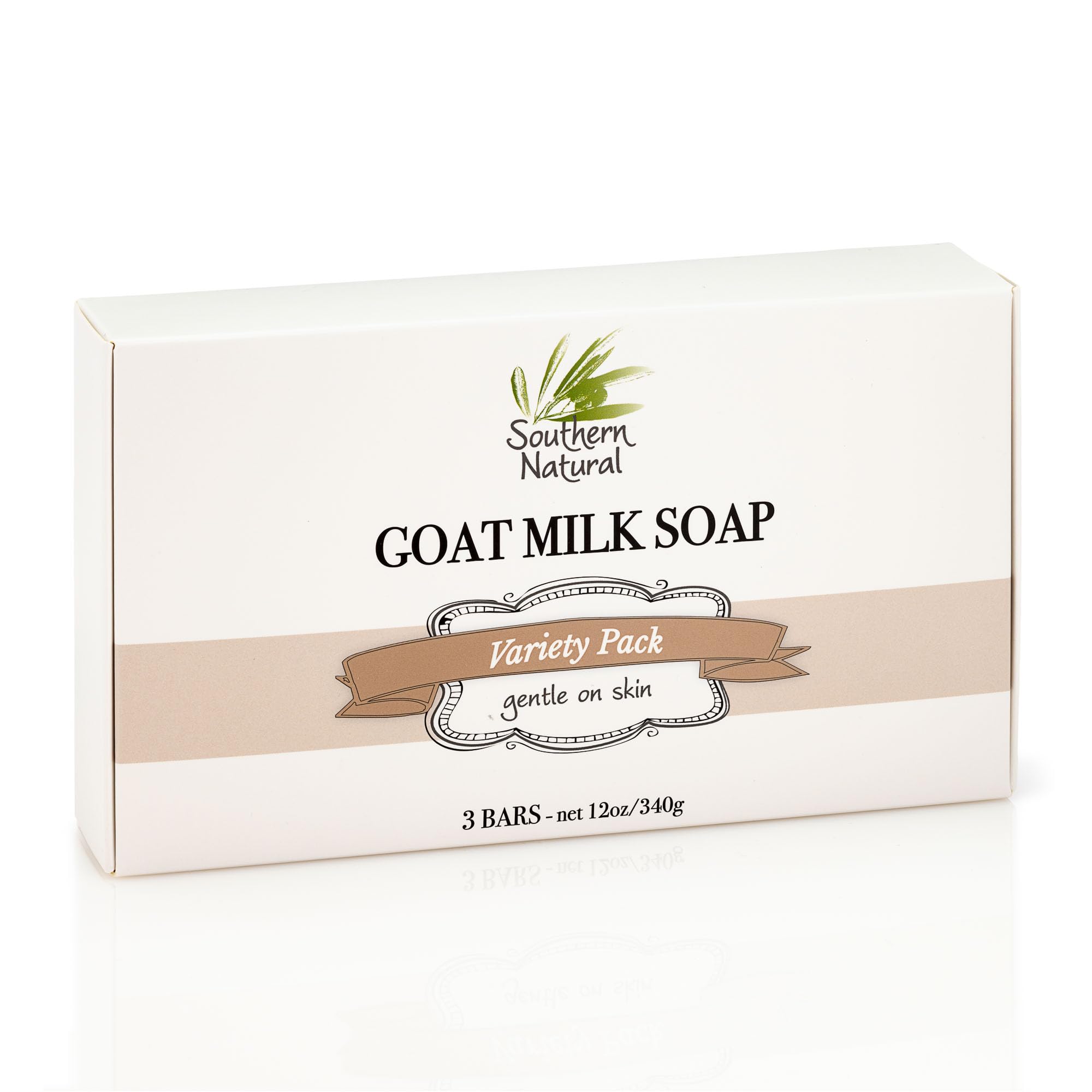 Southern Natural Goat Milk Soap Bar – Unscented Oatmeal & Honey | Castile & Unscented – Handmade for Dry, Sensitive Skin – 3 Pack (4-4.5 oz)