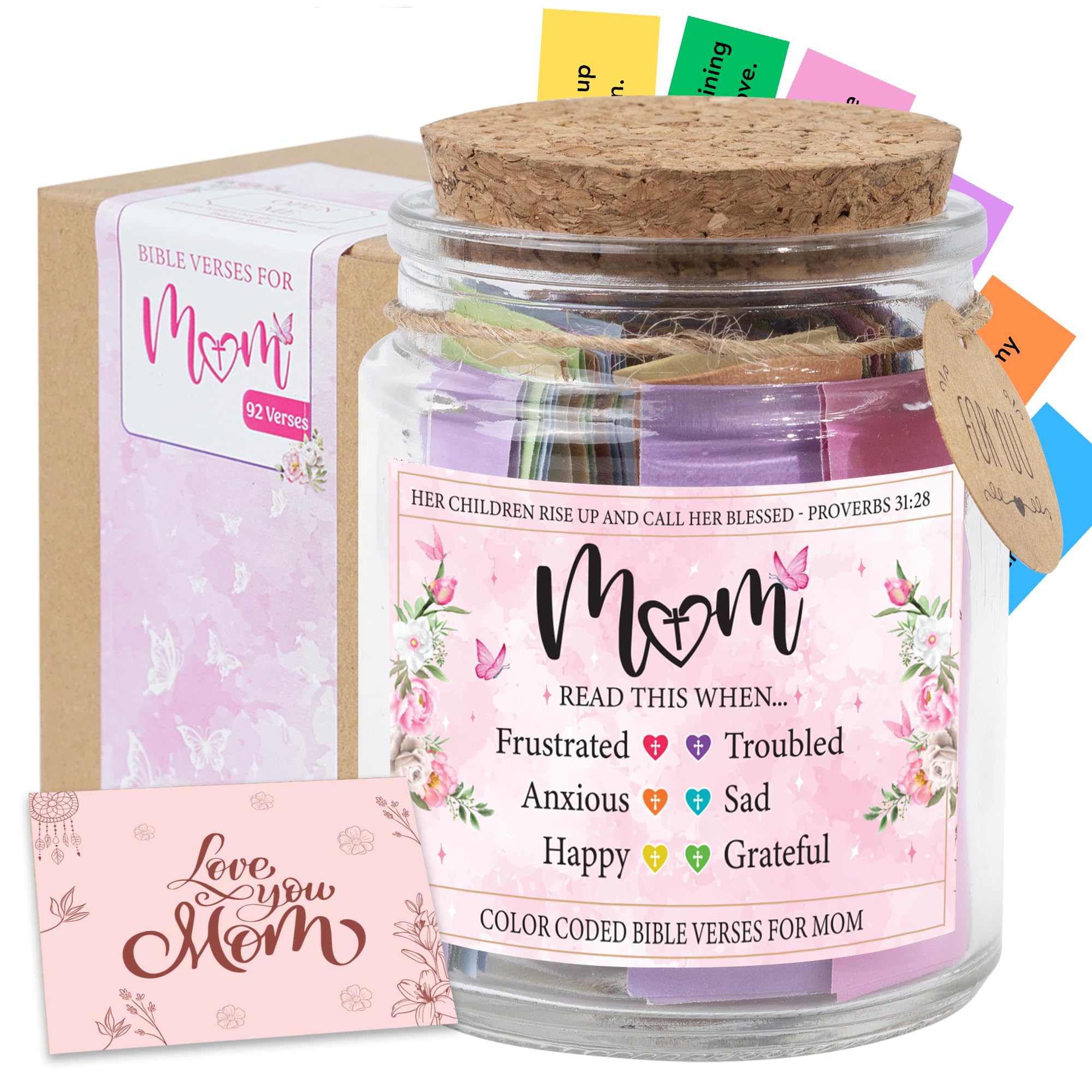 SOUTHLISA Bible Verses Jar for Mom – Christian Gifts for Women | Mother's Day & Birthday Gift