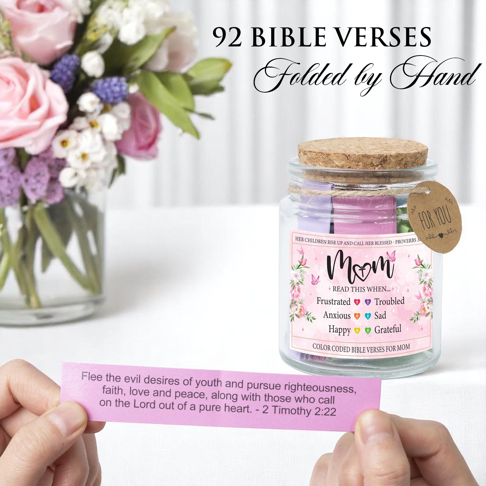 SOUTHLISA Bible Verses Jar for Mom – Christian Gifts for Women | Mother's Day & Birthday Gift