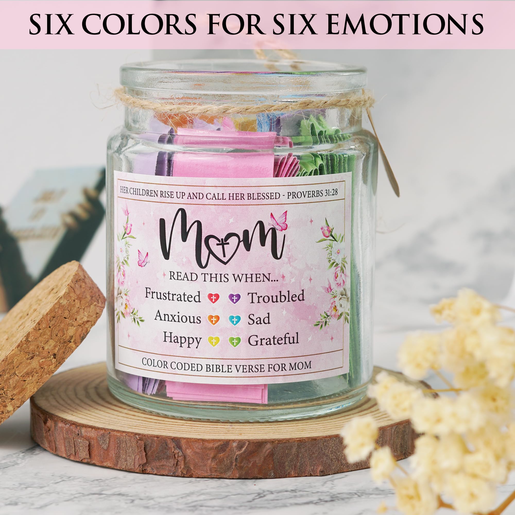 SOUTHLISA Bible Verses Jar for Mom – Christian Gifts for Women | Mother's Day & Birthday Gift