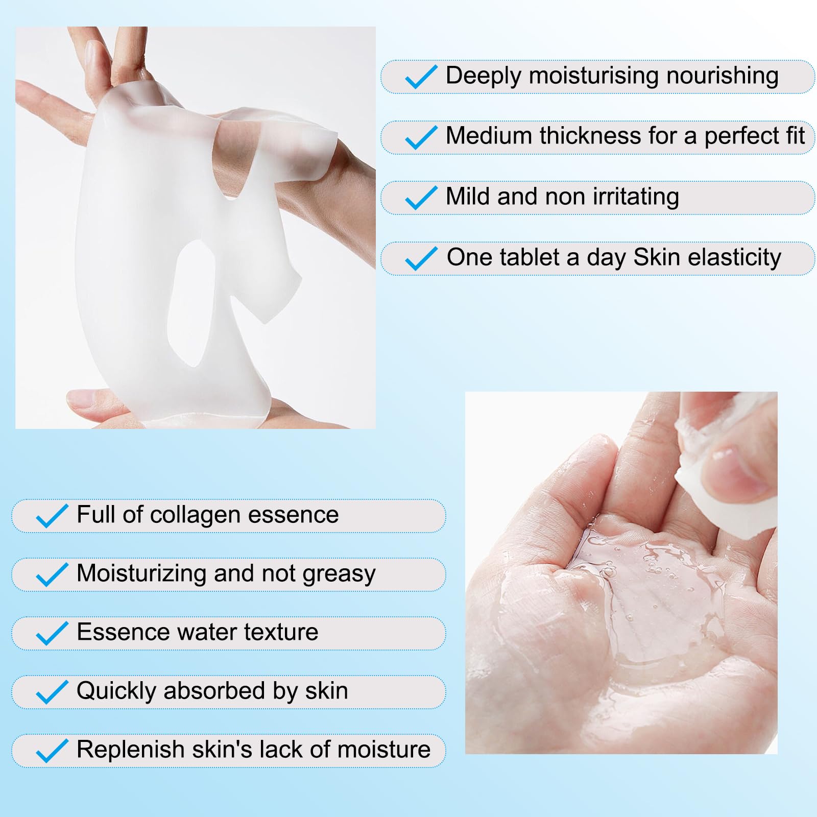 SOYUB Collagen Face Mask – Hydrating Overnight Mask for Elasticity, Firmness & Moisture (4 pcs)