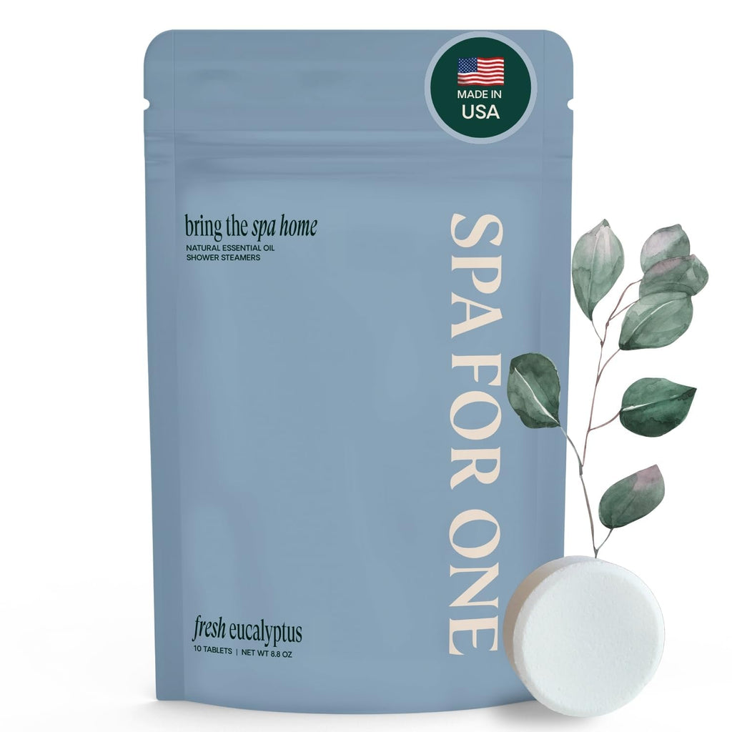 Spa For One Shower Steamers Aromatherapy 10 Pack – Eucalyptus, Made in USA