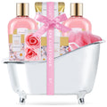 Spa Luxetique Daisy Gift Basket – 8pc Bath & Body Gift Set for Women