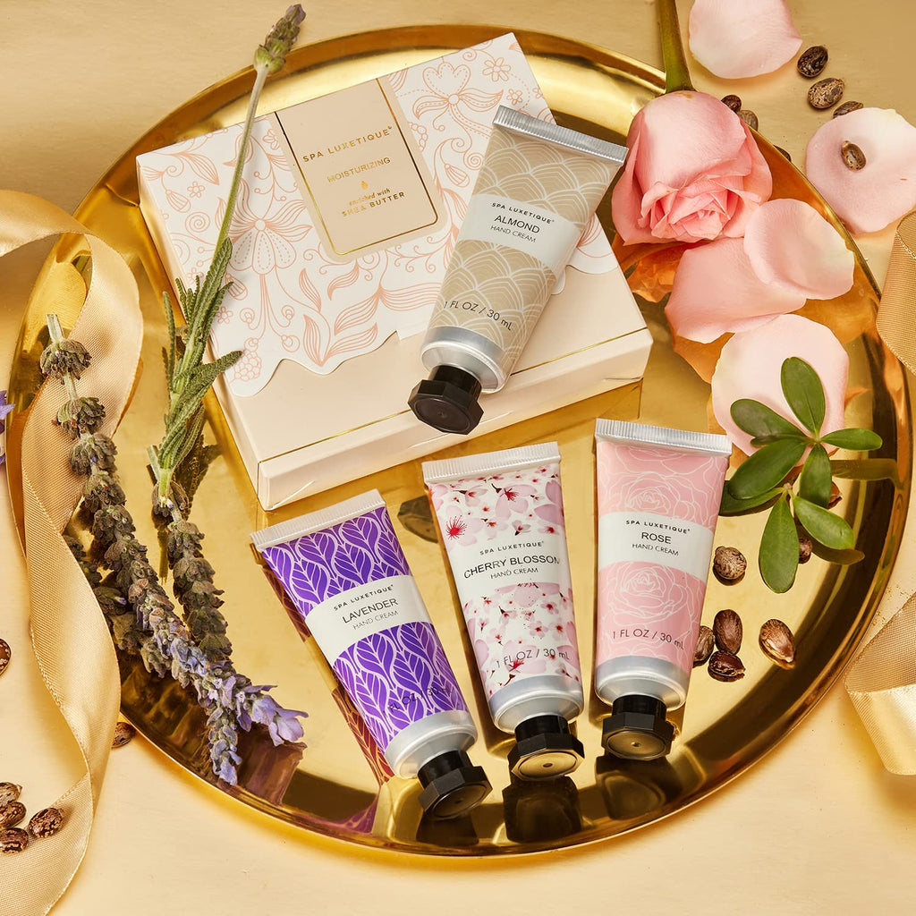 Spa Luxetique Hand Cream Gifts Set — 4 Fragrances, Travel Size Moisturizers