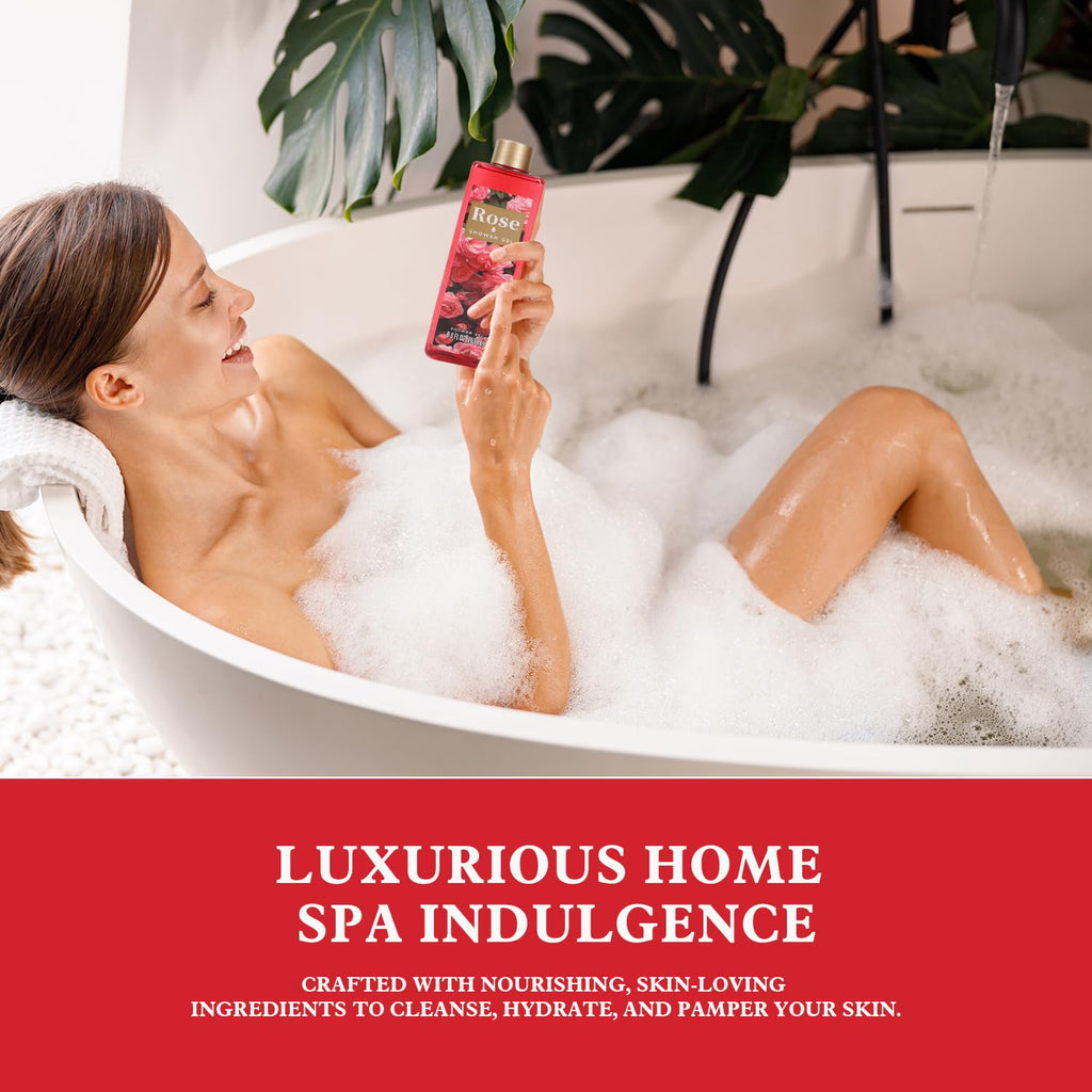 Spa Luxetique World – High Heel Gift Set for Women (8pc Rose Bath Kit) | Valentine’s Day Gift