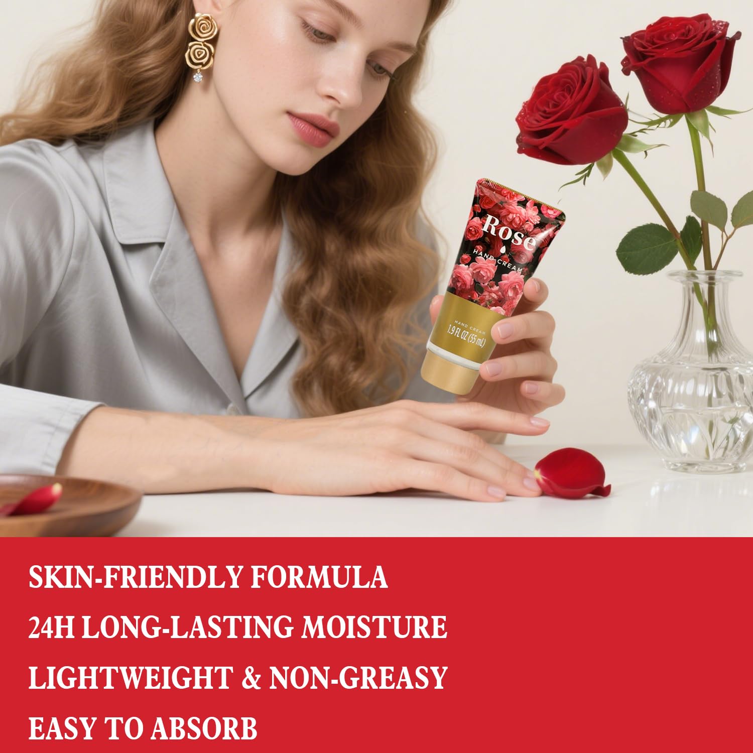 Spa Luxetique World – High Heel Gift Set for Women (8pc Rose Bath Kit) | Valentine’s Day Gift