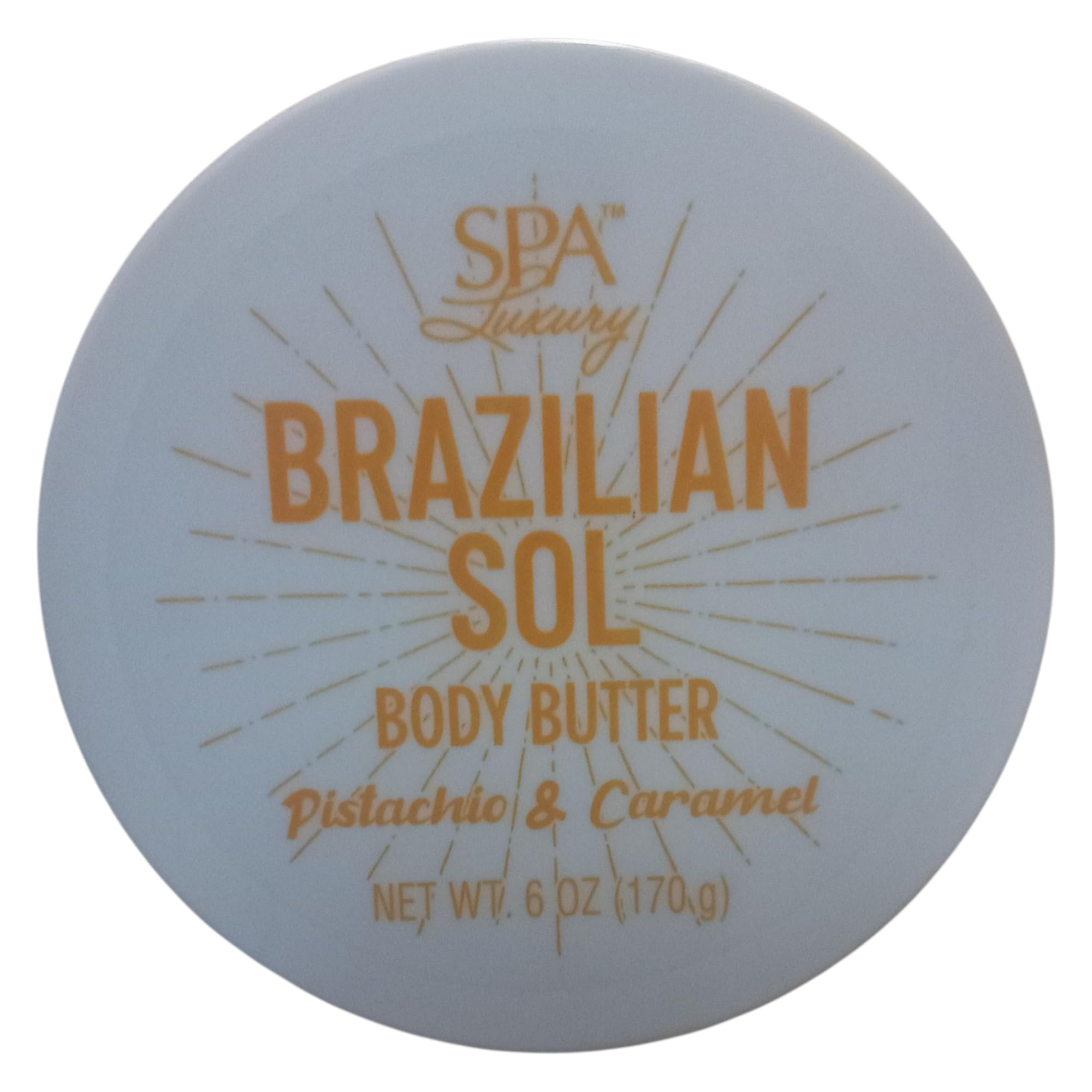 SPA Luxury Brazilian Sol Body Butter – Pistachio & Caramel Scent, 6 oz