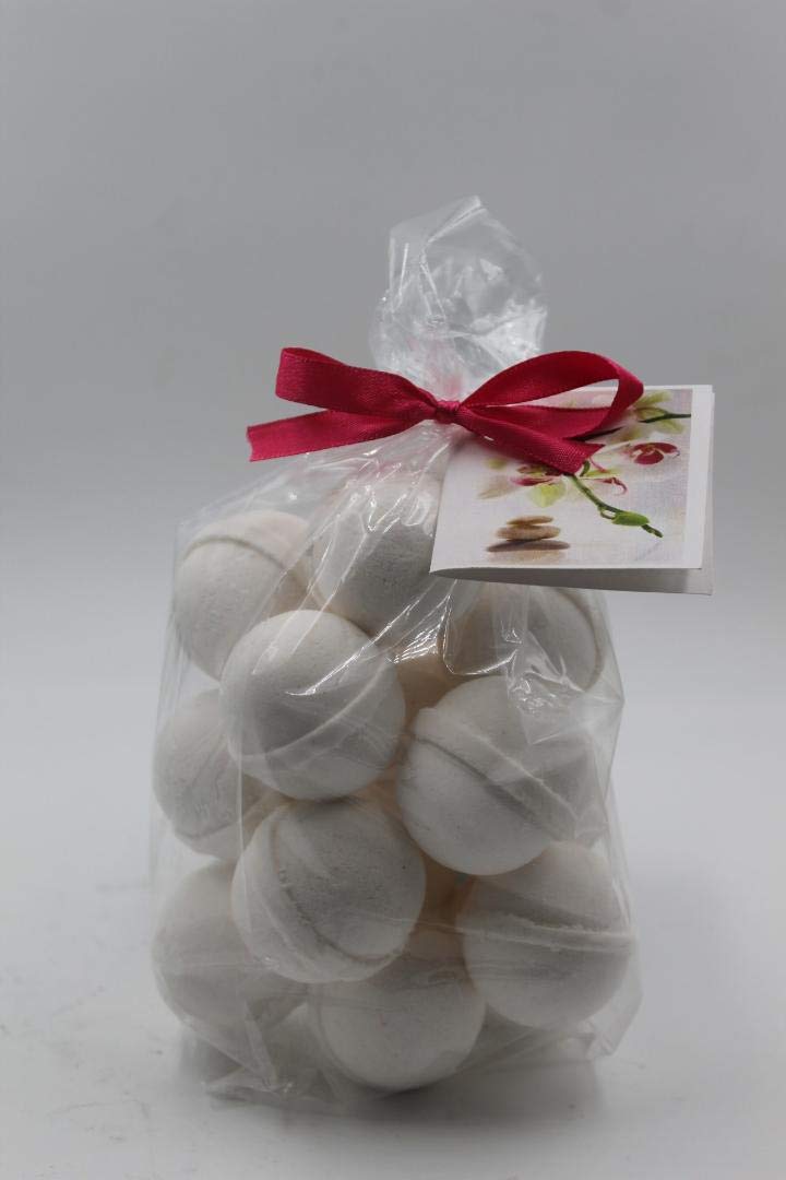 Spa Pure Vanilla Bath Bombs – 14x1oz Moisturizing Fizzies with Shea, Mango & Cocoa Butter