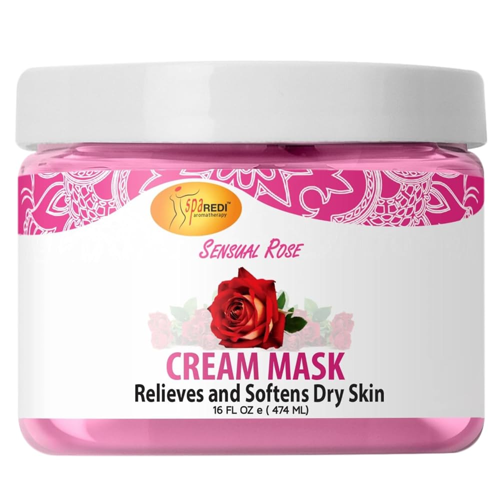 SPA REDI Body & Foot Cream Mask, Sensual Rose – Hydrating 16 oz with Hyaluronic Acid & Amino Acids
