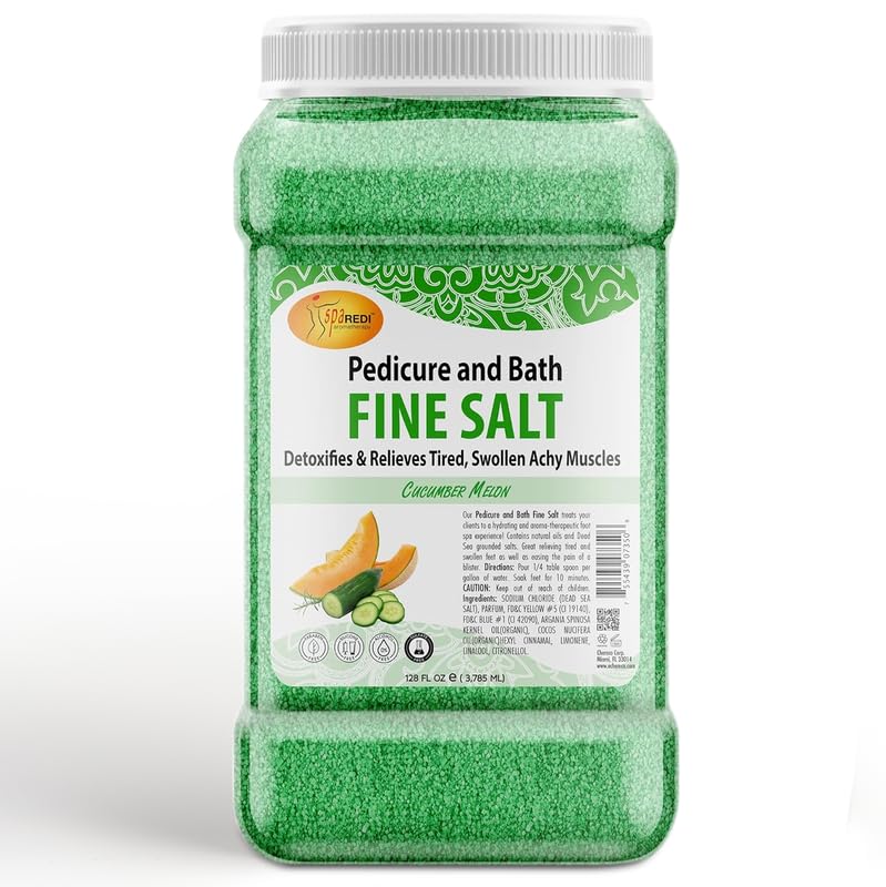 SPA REDI Detox Foot Soak – Dead Sea Salt, Argan & Coconut Oils, Cucumber & Melon, 128 oz
