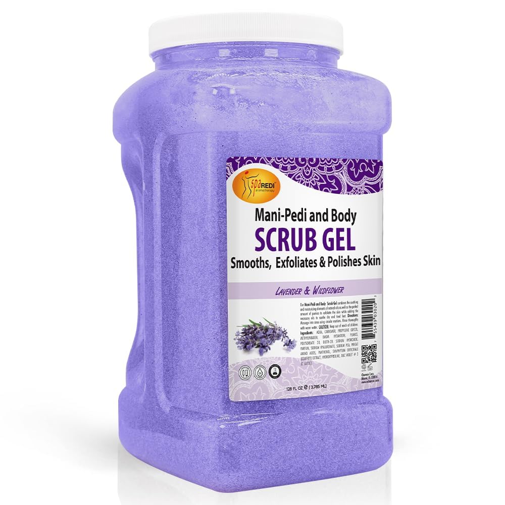 SPA REDI Exfoliating Pumice Gel – Lavender & Wildflower, 128-Ounce