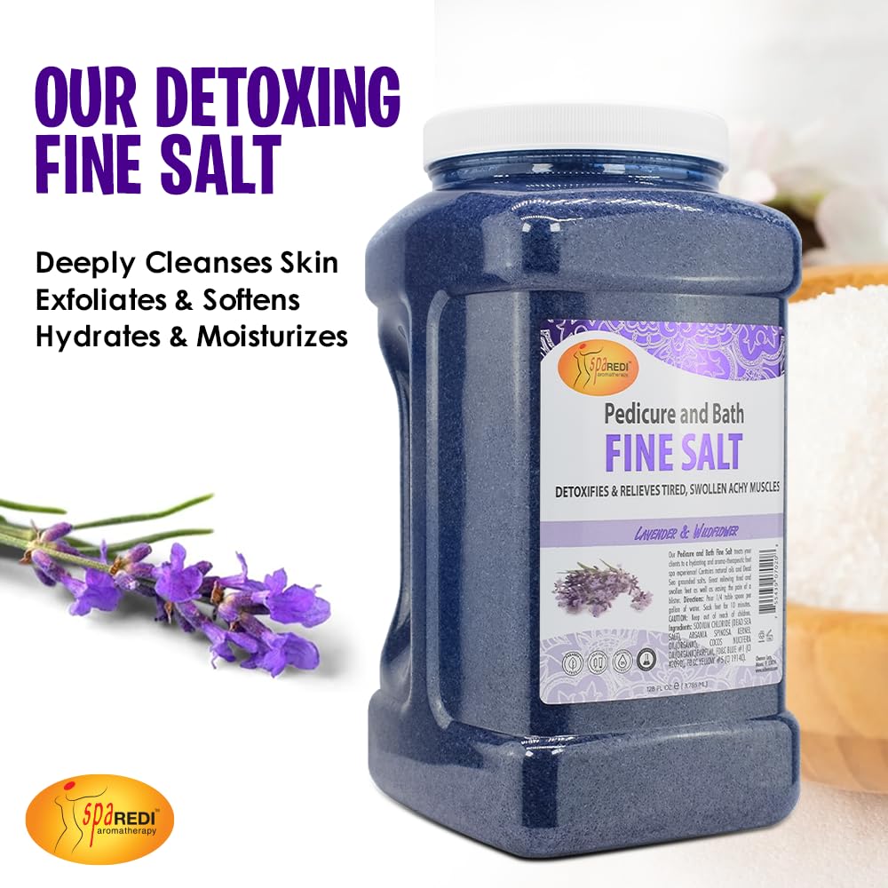 SPA REDI Detox Foot Soak Salt with Lavender & Wildflower – 128 oz