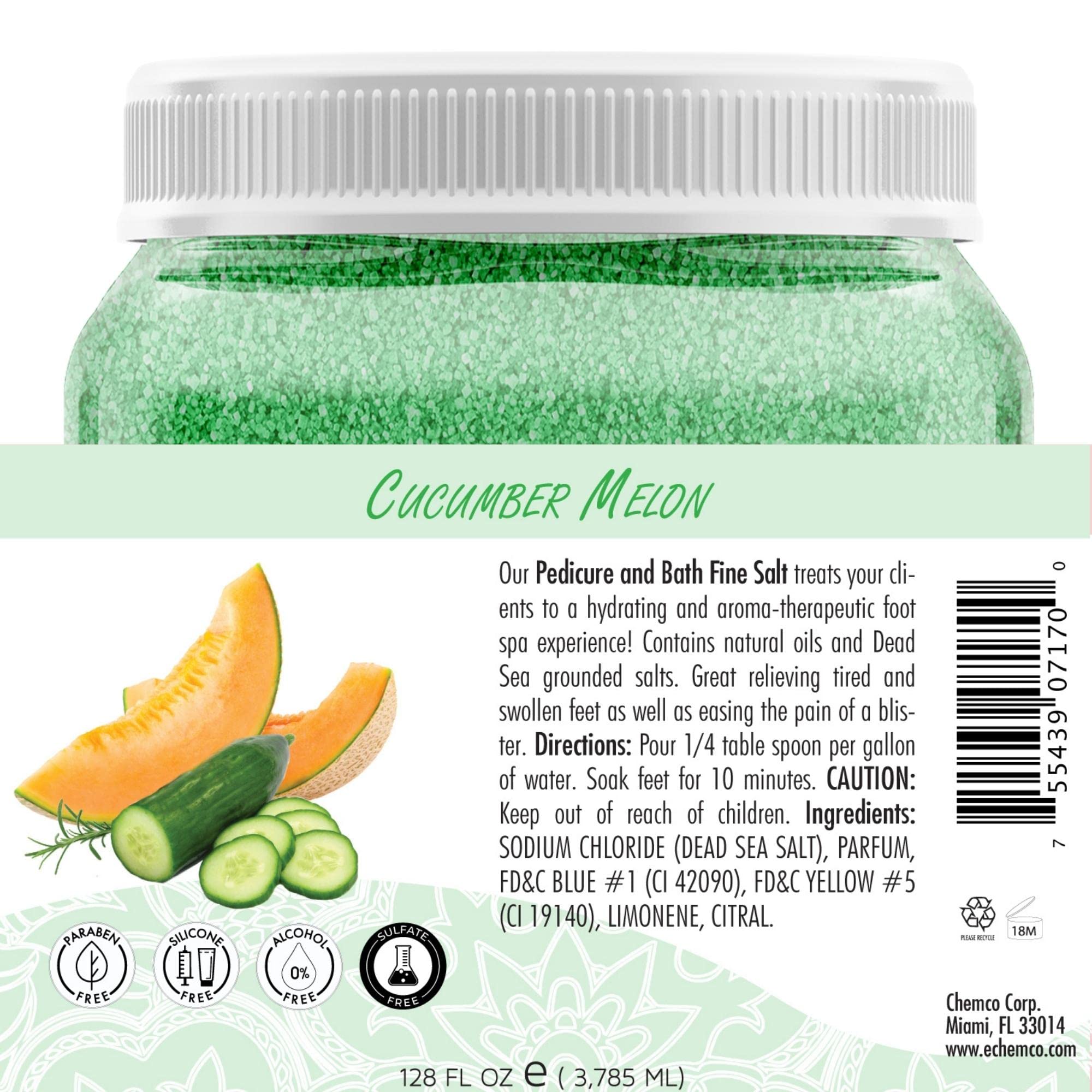 SPA REDI Detox Foot Soak – Dead Sea Salt, Argan & Coconut Oils, Cucumber & Melon, 128 oz
