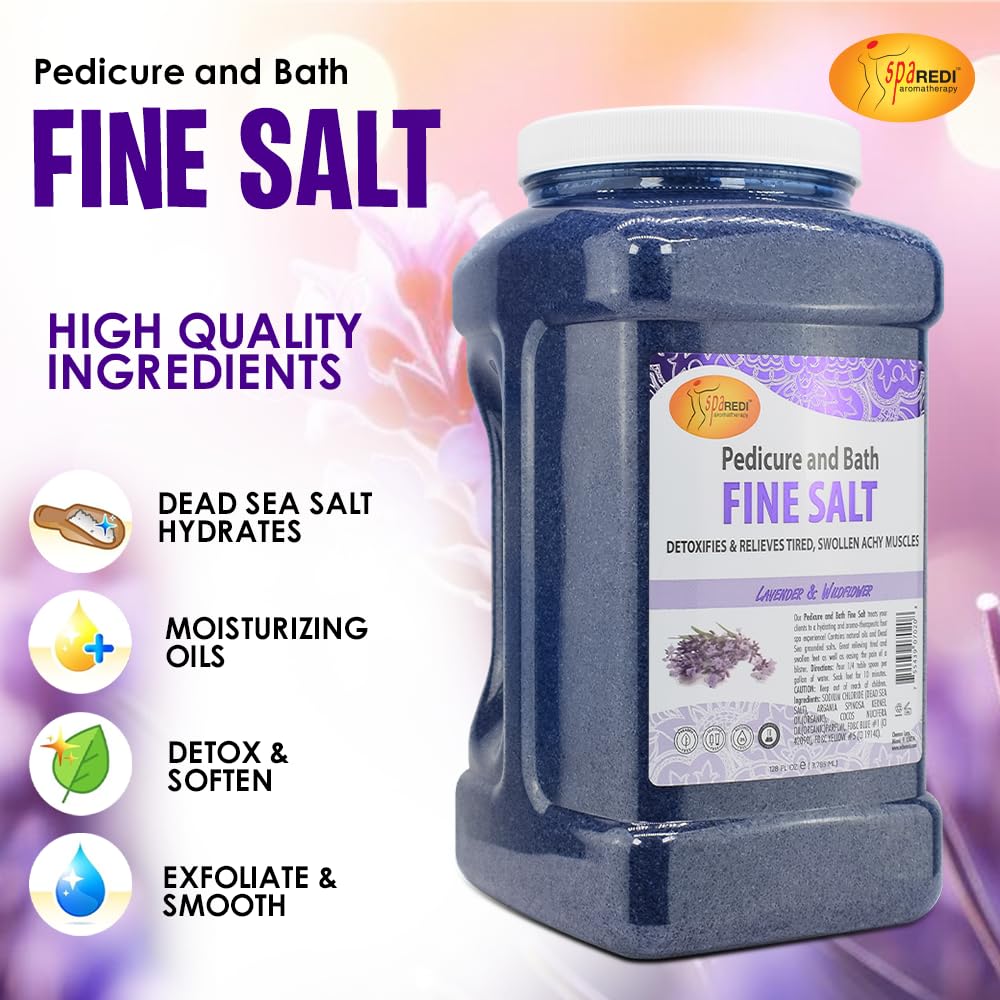 SPA REDI Detox Foot Soak Salt with Lavender & Wildflower – 128 oz