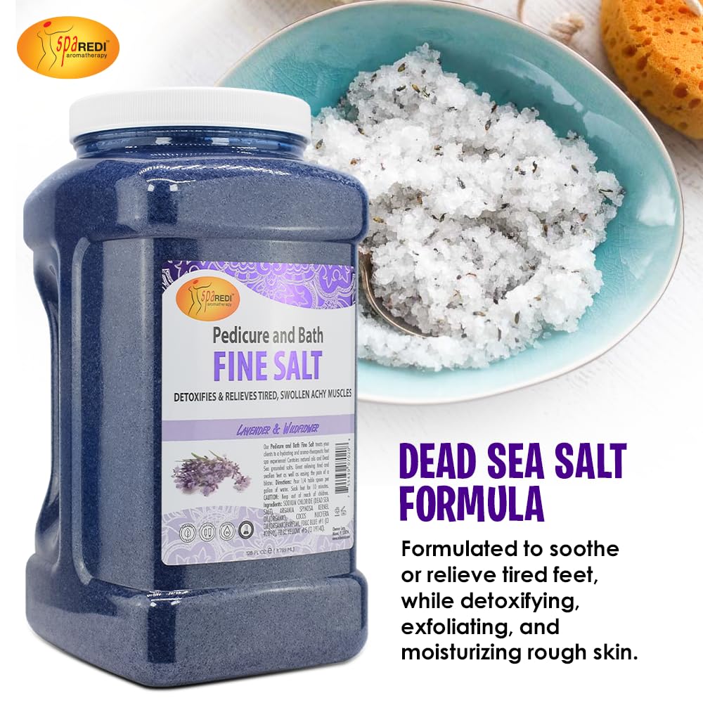 SPA REDI Detox Foot Soak Salt with Lavender & Wildflower – 128 oz