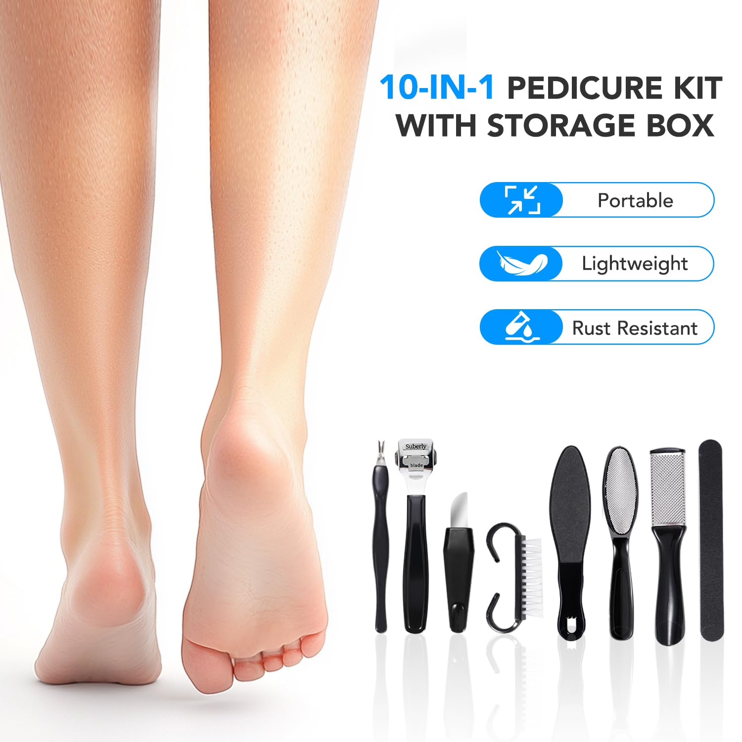 SPA4PIEDS Collapsible Foot Spa Bath — Heat, Massage Rollers & 10-in-1 Pedicure Kit