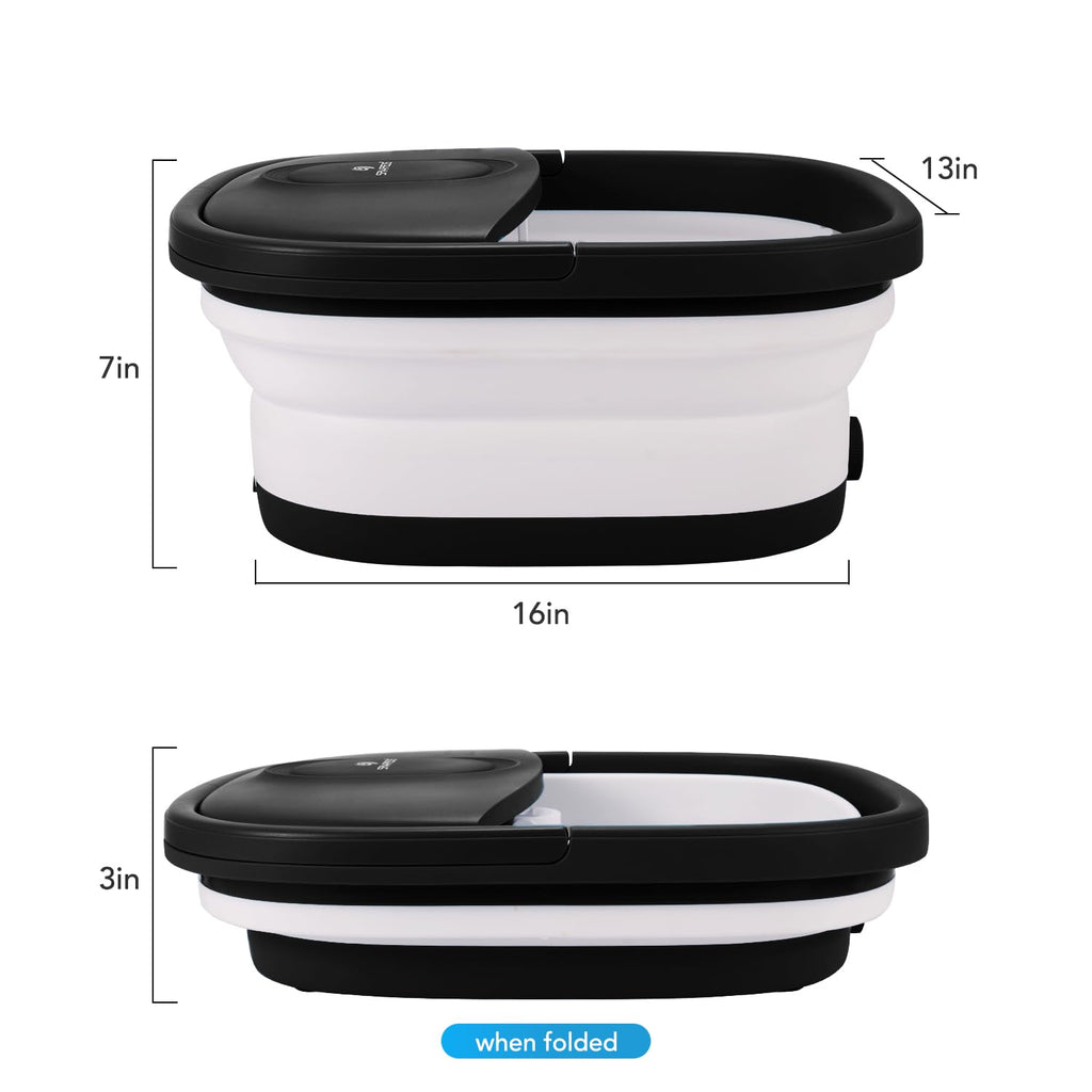SPA4PIEDS Collapsible Foot Spa Bath — Heat, Massage Rollers & 10-in-1 Pedicure Kit
