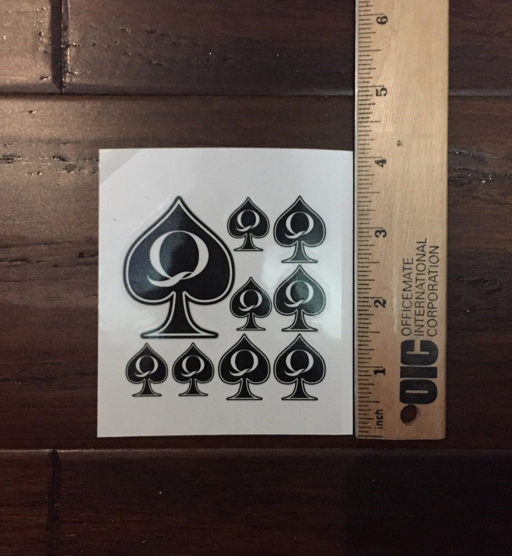 SpadesCastle Queen of Spades Temporary Tattoos – 39-Piece BBC ONLY Set on 6 Sheets