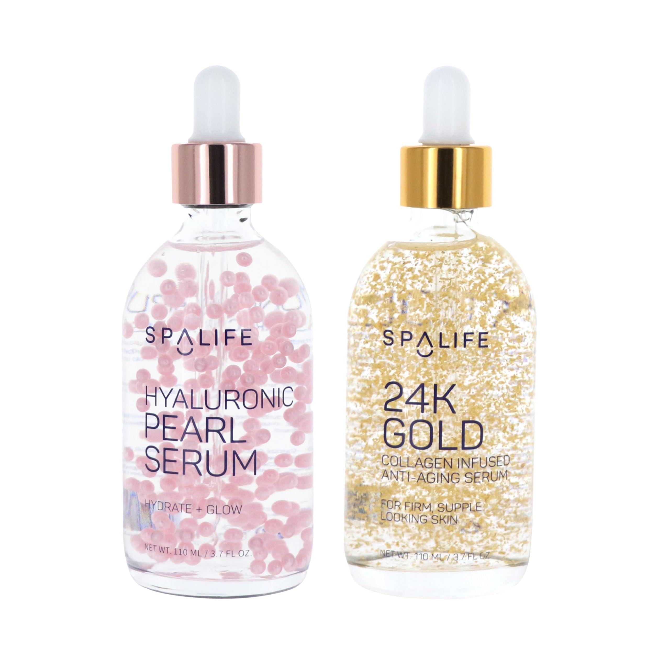 SpaLife 24K Gold Collagen & Hyaluronic Acid Serum Duo – Hydration, Radiance & Firmness (2 Pack)
