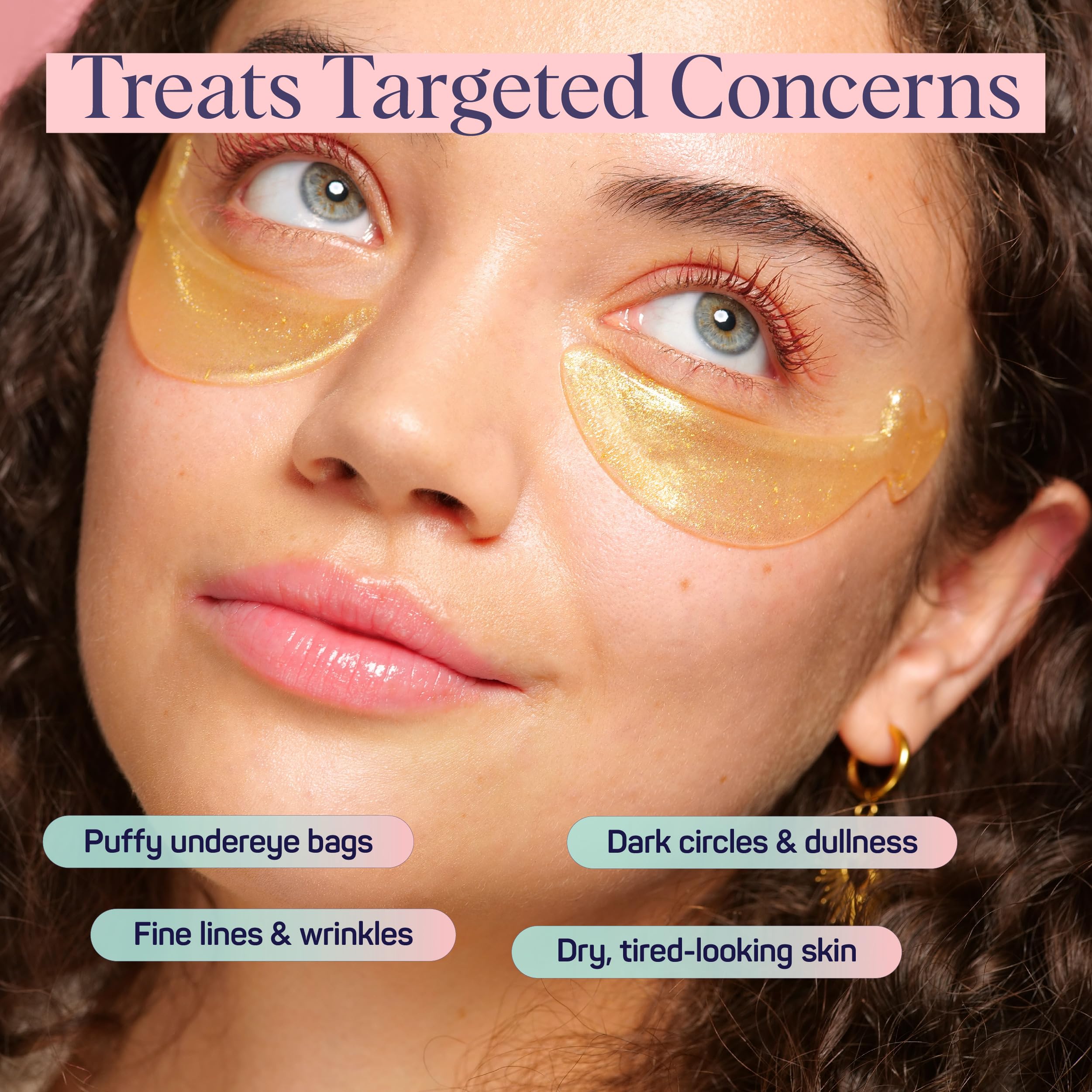SpaLife Heart-Shaped Hydrogel Undereye Mask – Hydrating Patches, 24 Count, Giftable