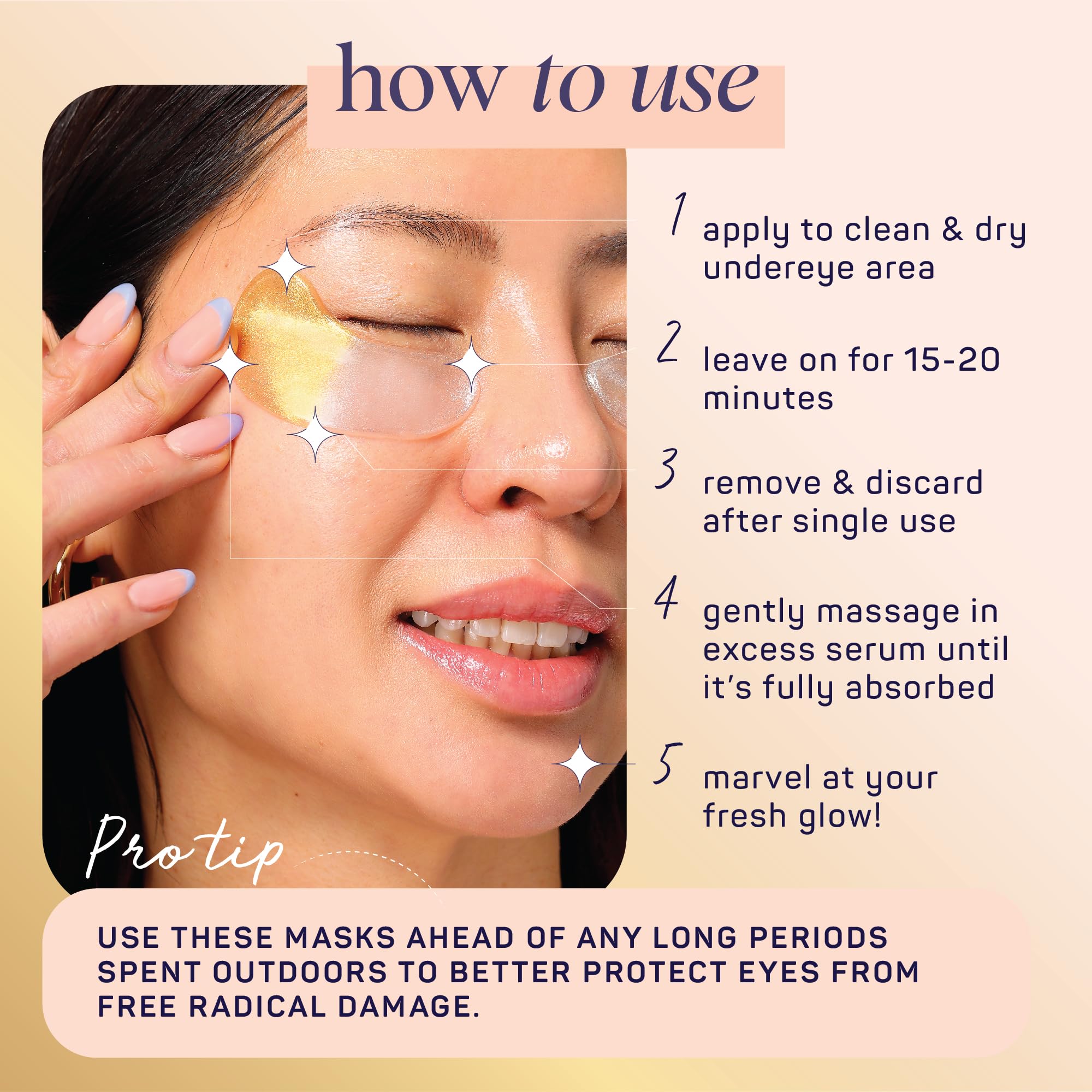 SpaLife Beauty Anti-Aging Under Eye Masks | 24K Gold & Colloidal Silver Hydrogel Patches (48 Pairs)
