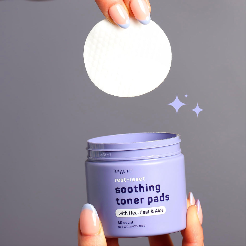 SpaLife Beauty Rest & Reset Toner Pads – Hydrating, Gentle Toner Pads for Uneven Skin Tone