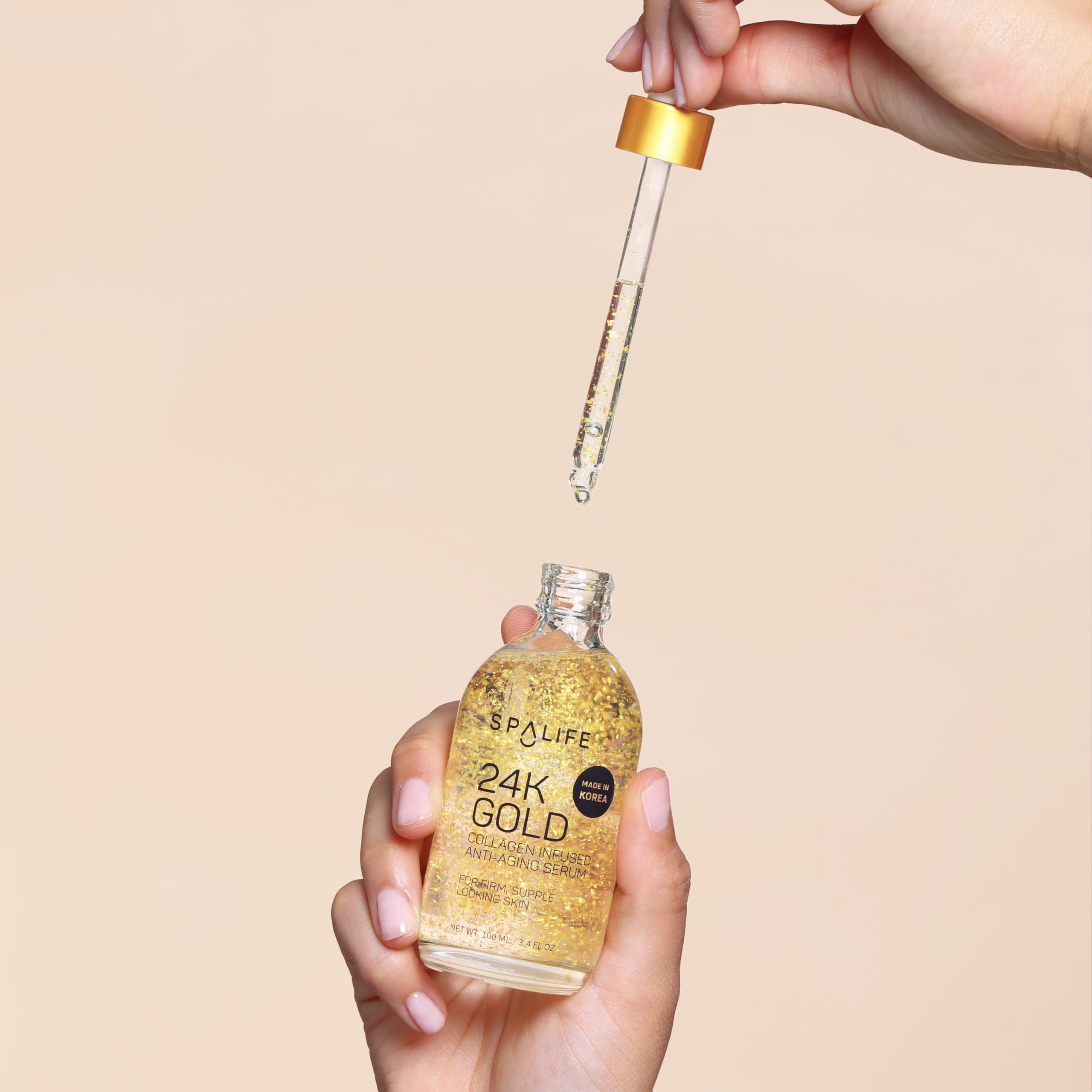 SpaLife 24K Gold Collagen & Hyaluronic Acid Serum Duo – Hydration, Radiance & Firmness (2 Pack)