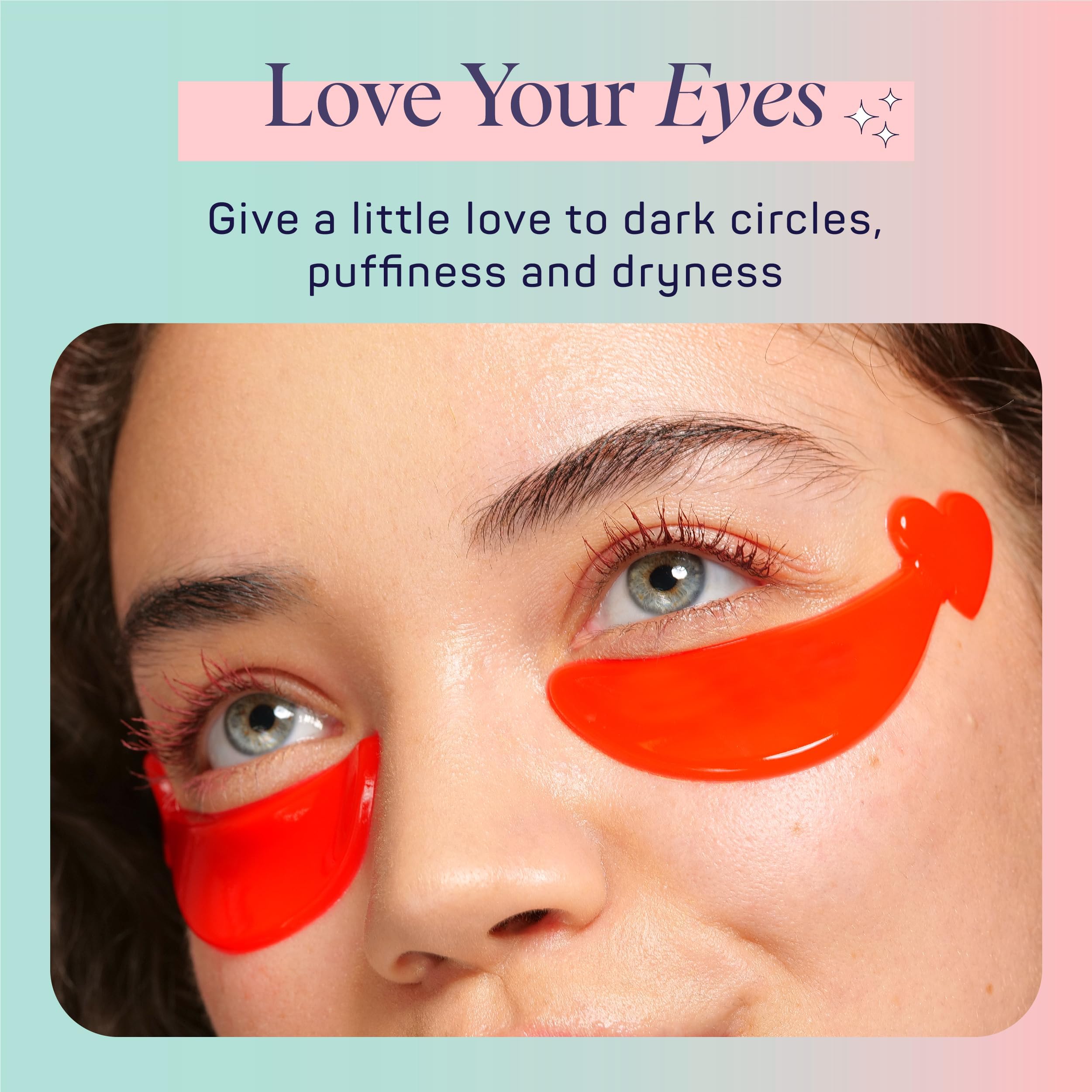 SpaLife Heart-Shaped Hydrogel Undereye Mask – Hydrating Patches, 24 Count, Giftable