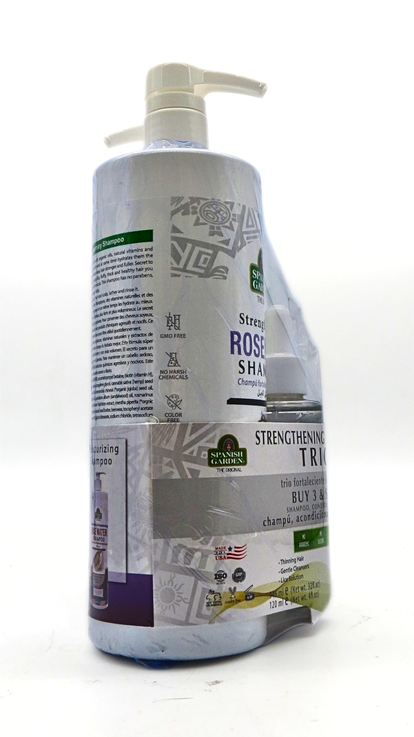 Spanish Garden Rosemary Hair Strengthening Set – Shampoo, Conditioner & Hair Oil