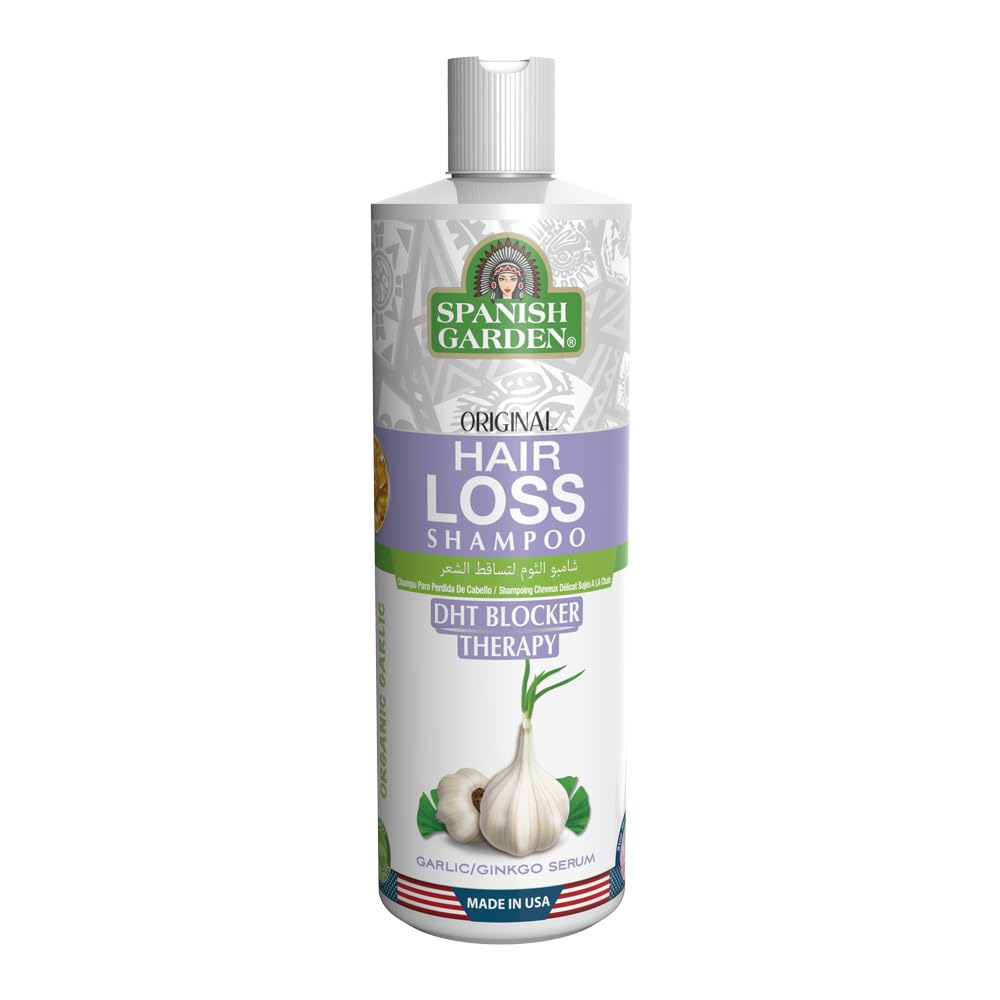 Spanish Garden Hair Loss Shampoo – DHT Blocker with Organic Oils & Herbal Extracts (16 oz)